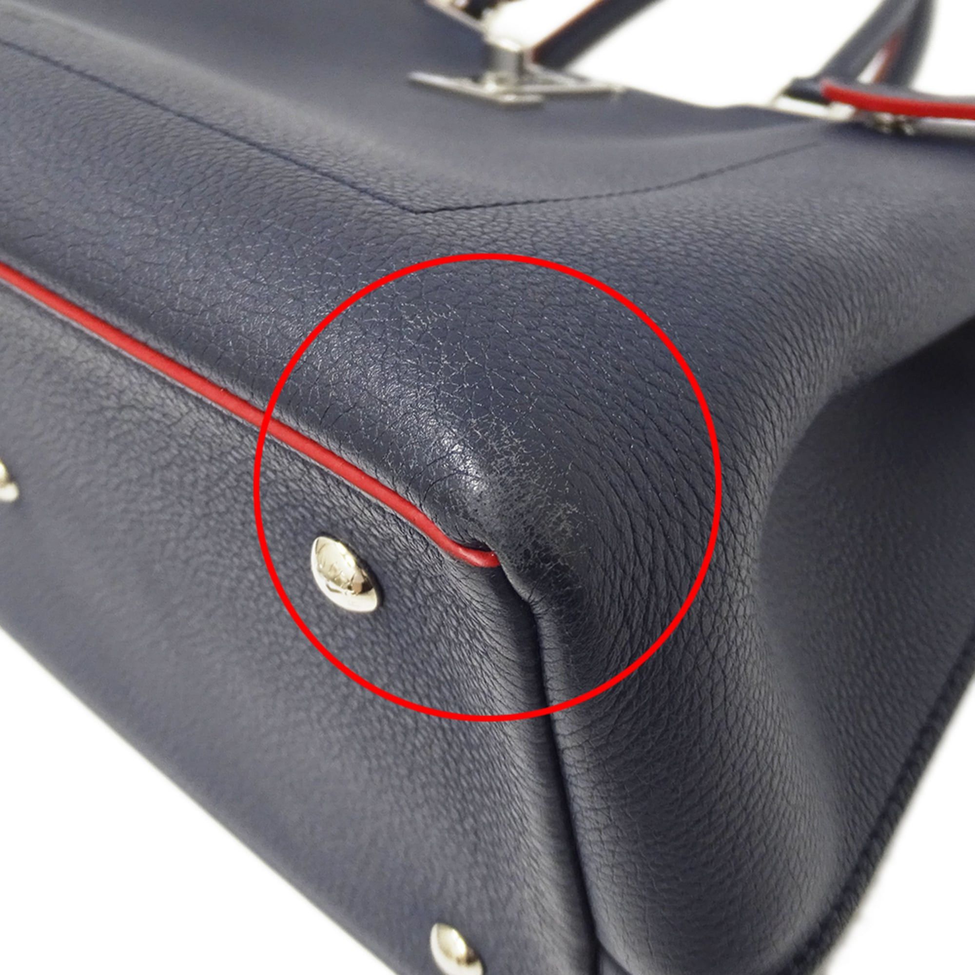 Louis Vuitton Louis Vuitton Women's Handbag, Brand Handbag/Shoulder Bag, 2-way, Lockme Day Leather, Marine Rouge M53645 Navy Size ONE SIZE - 13 Thumbnail