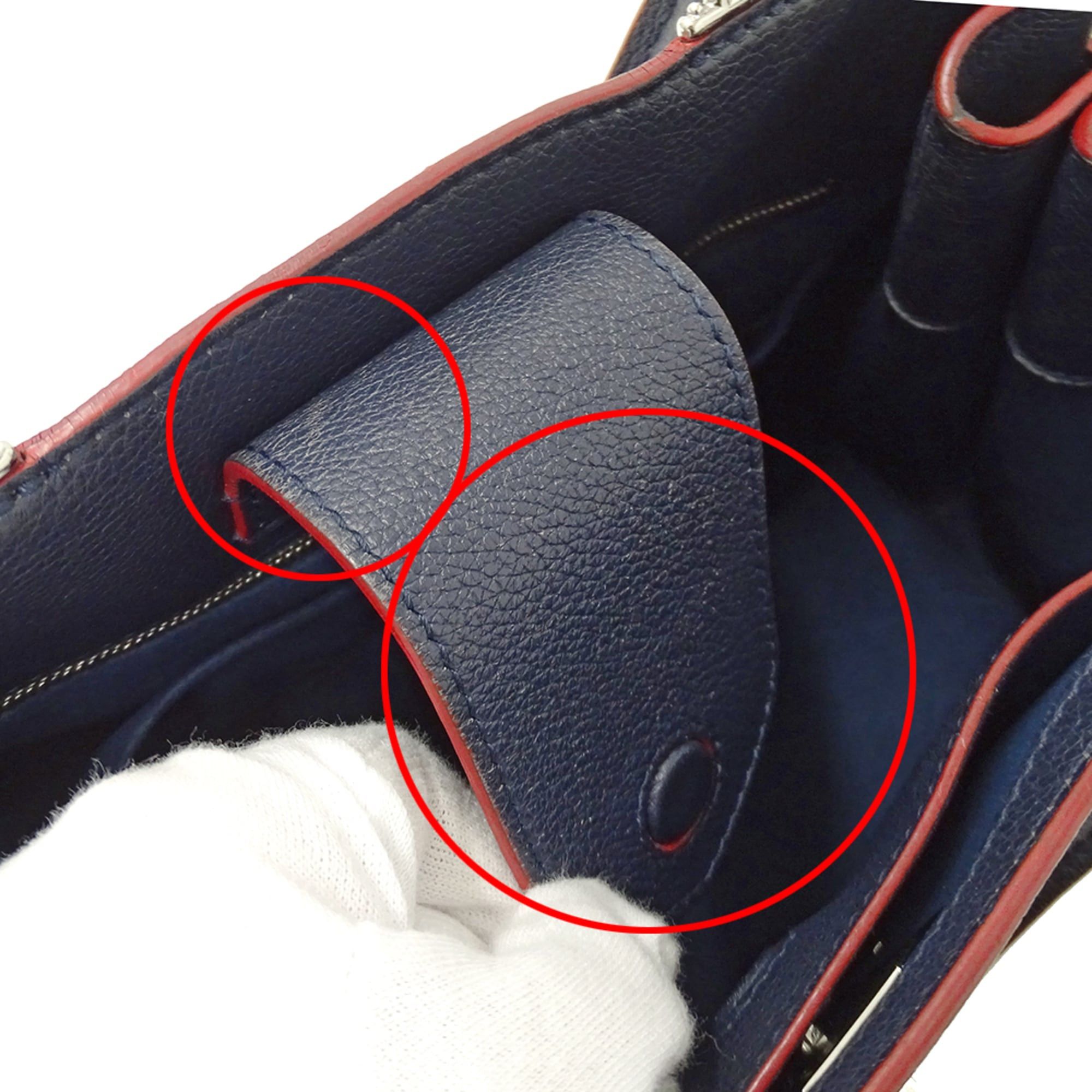 Louis Vuitton Louis Vuitton Women's Handbag, Brand Handbag/Shoulder Bag, 2-way, Lockme Day Leather, Marine Rouge M53645 Navy Size ONE SIZE - 9 Thumbnail