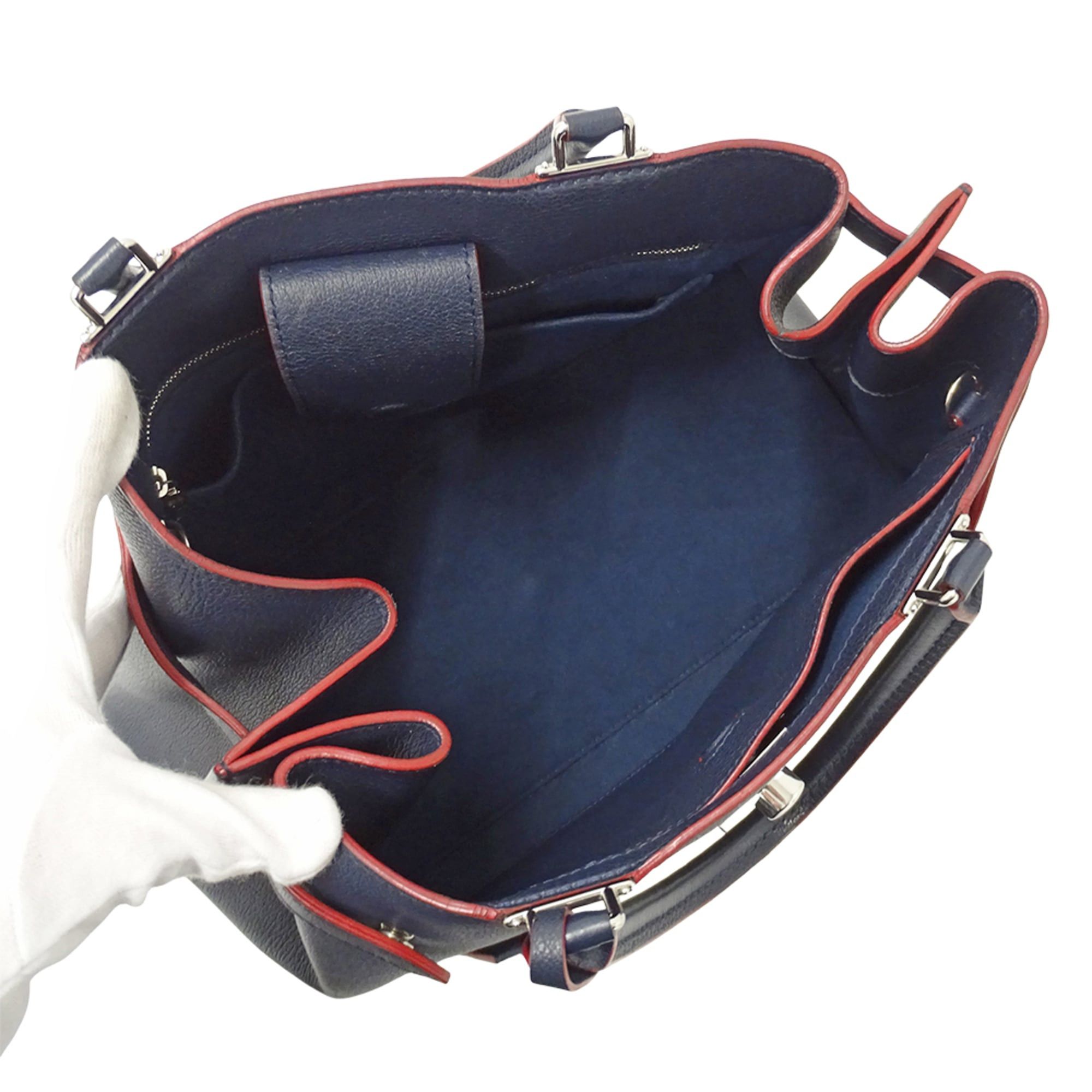 Louis Vuitton Louis Vuitton Women's Handbag, Brand Handbag/Shoulder Bag, 2-way, Lockme Day Leather, Marine Rouge M53645 Navy Size ONE SIZE - 5 Thumbnail