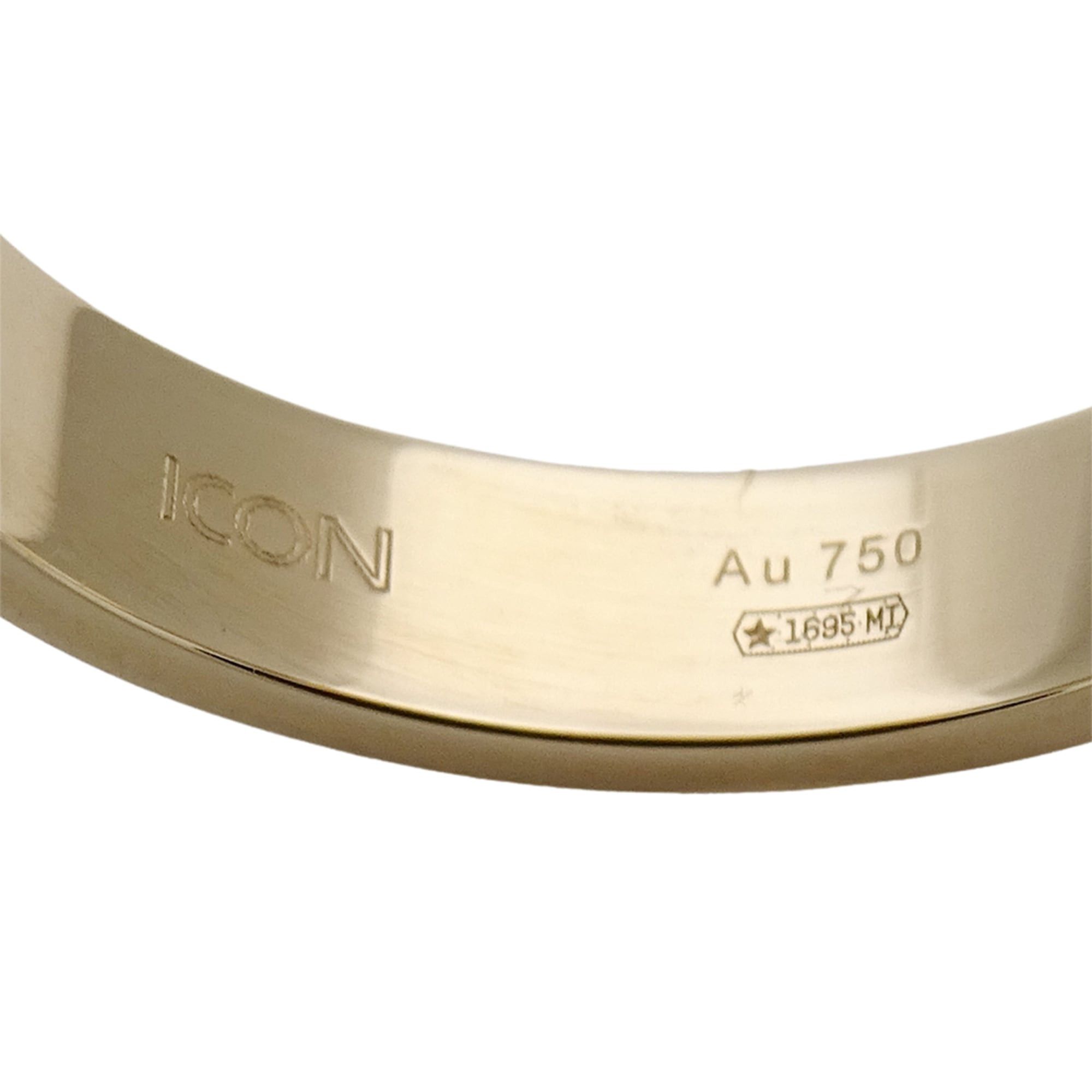 Gucci Gucci ring for women and men, brand name ring, 750YG Icon yellow gold, size #14 (approx. 1 inch), jewelry. Size ONE SIZE - 5 Thumbnail