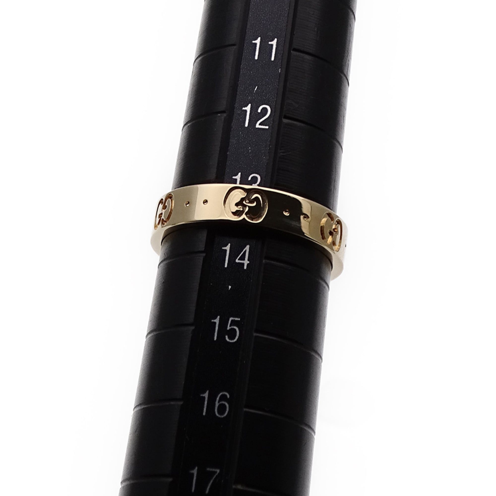 Gucci Gucci ring for women and men, brand name ring, 750YG Icon yellow gold, size #14 (approx. 1 inch), jewelry. Size ONE SIZE - 8 Thumbnail