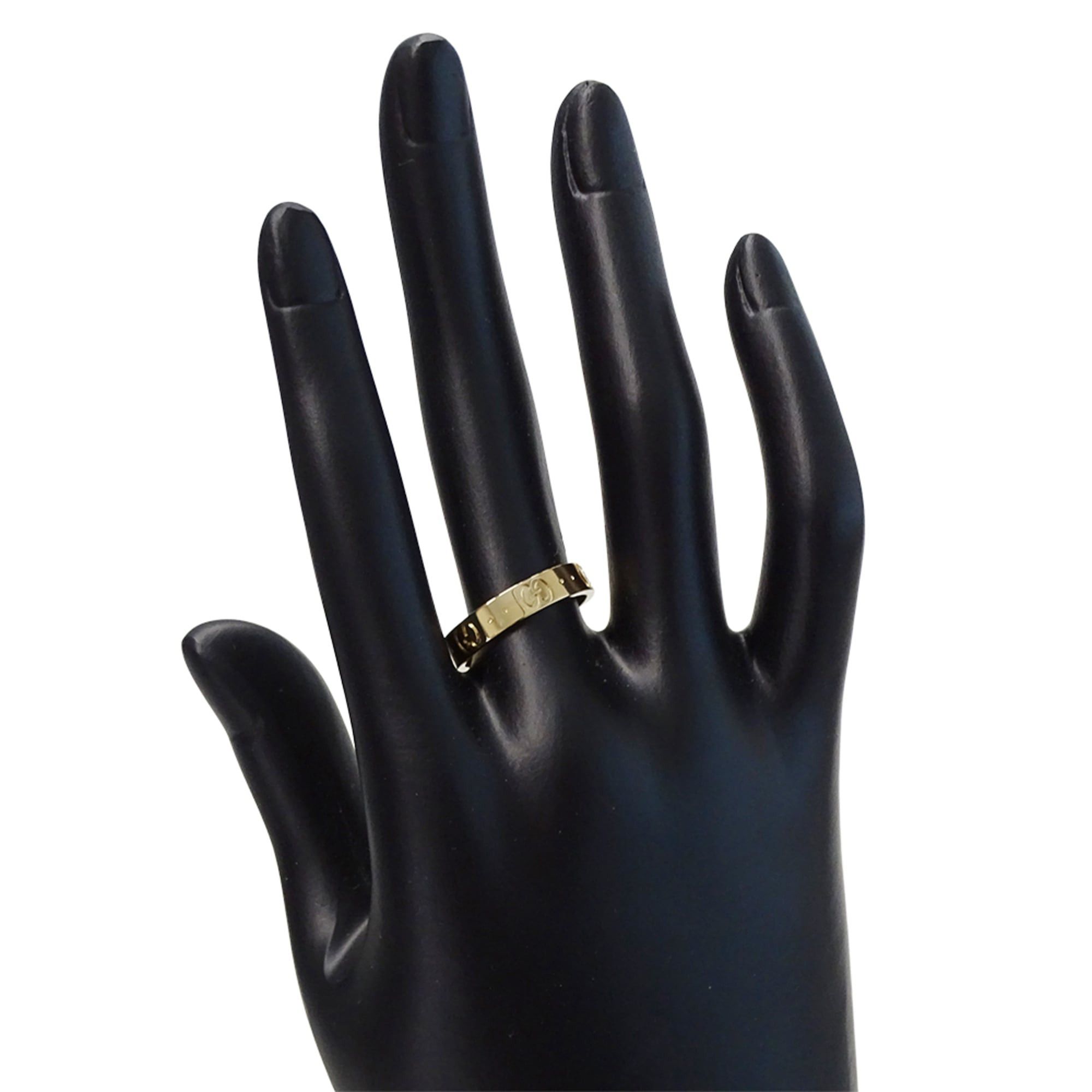 Gucci Gucci ring for women and men, brand name ring, 750YG Icon yellow gold, size #14 (approx. 1 inch), jewelry. Size ONE SIZE - 7 Thumbnail