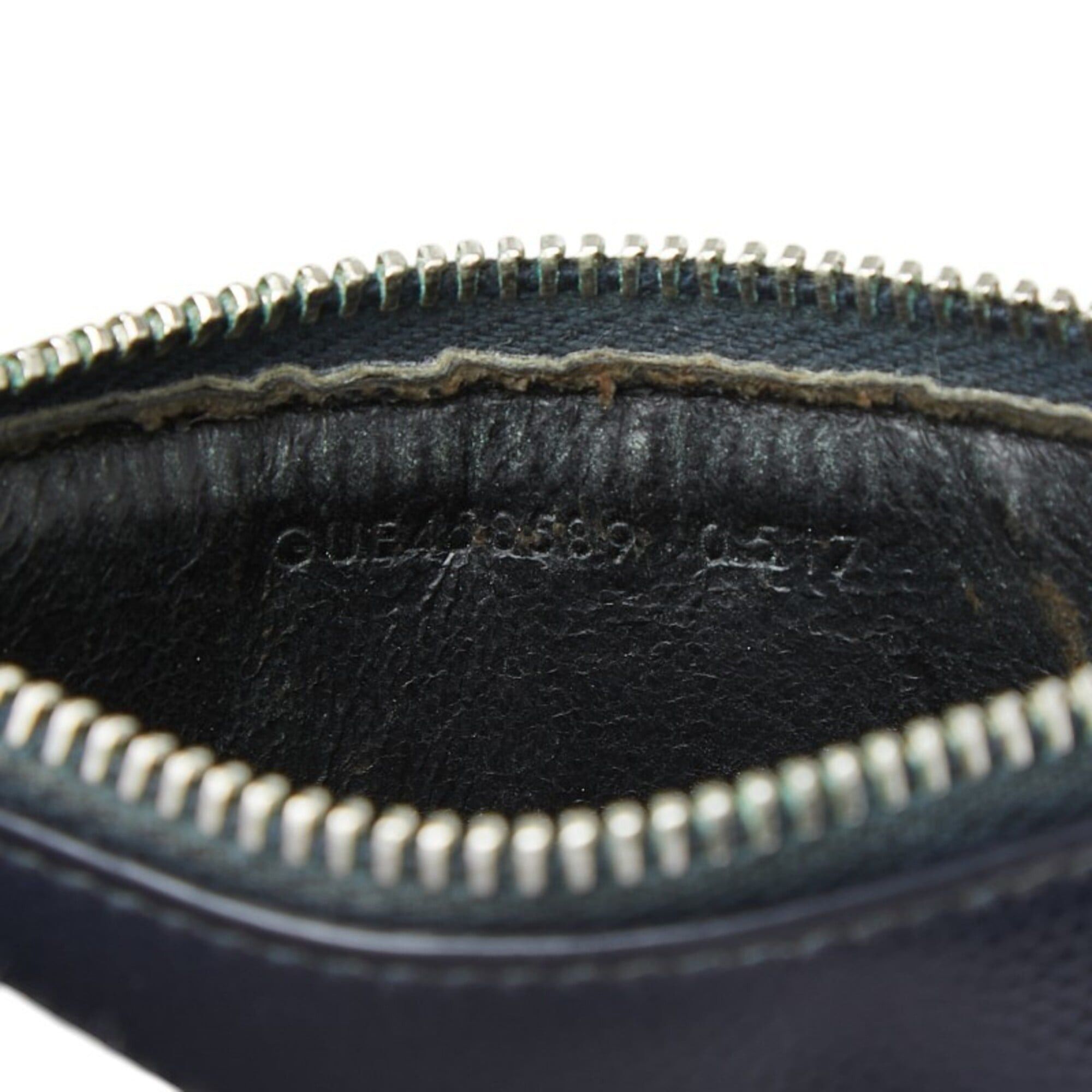Saint Laurent Paris Saint Laurent business card holder/card case, wallet/coin fragment 458589, navy leather, women's. Size ONE SIZE - 9 Thumbnail