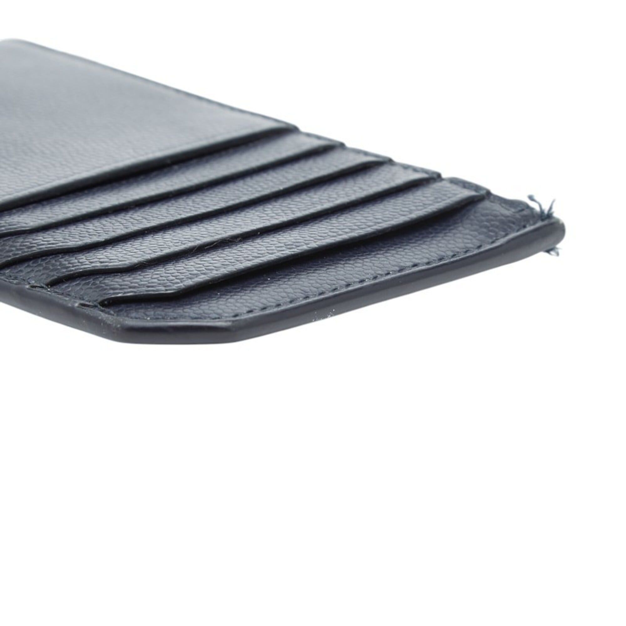 Saint Laurent Paris Saint Laurent business card holder/card case, wallet/coin fragment 458589, navy leather, women's. Size ONE SIZE - 4 Thumbnail