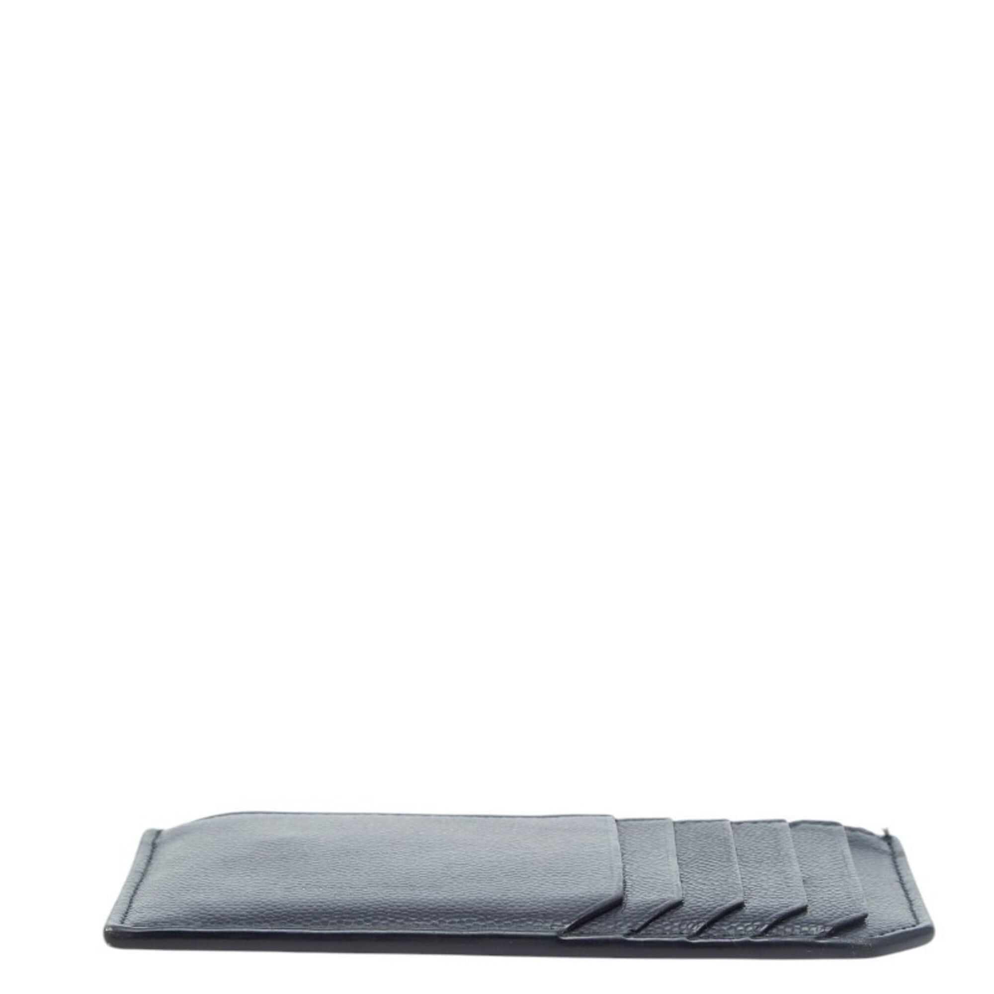 Saint Laurent Paris Saint Laurent business card holder/card case, wallet/coin fragment 458589, navy leather, women's. Size ONE SIZE - 3 Thumbnail