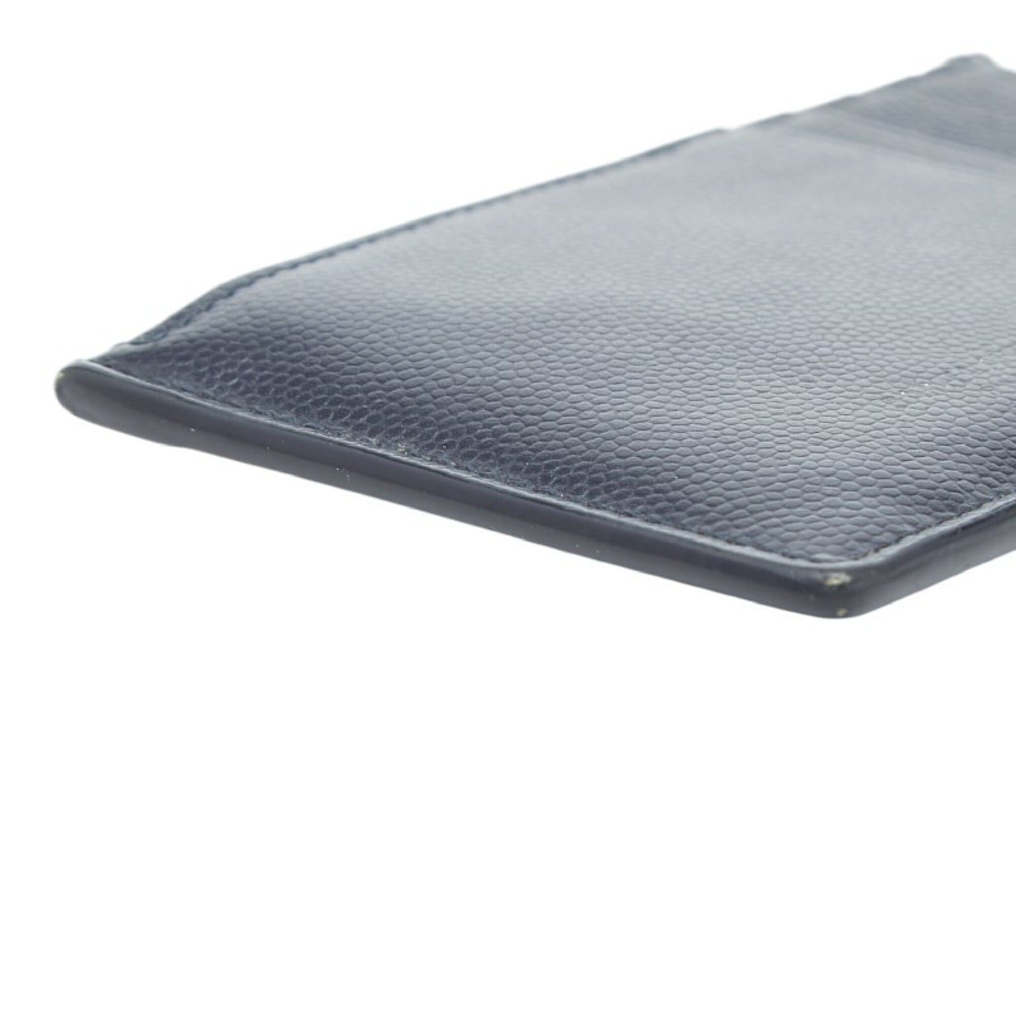 Saint Laurent Paris Saint Laurent business card holder/card case, wallet/coin fragment 458589, navy leather, women's. Size ONE SIZE - 5 Thumbnail