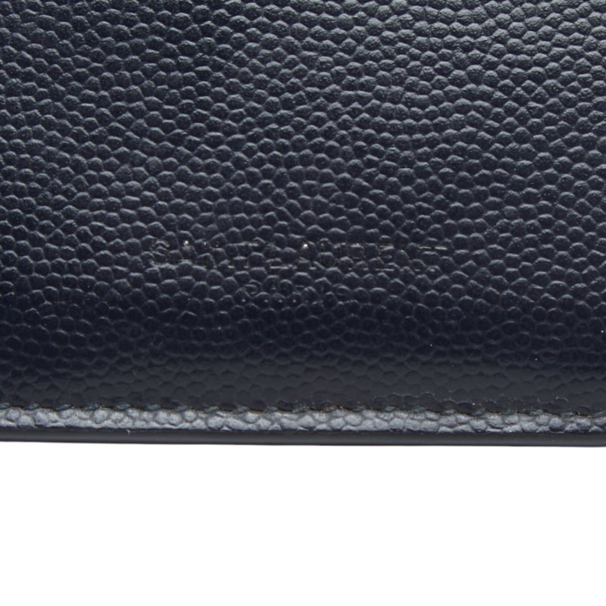 Saint Laurent Paris Saint Laurent business card holder/card case, wallet/coin fragment 458589, navy leather, women's. Size ONE SIZE - 6 Thumbnail