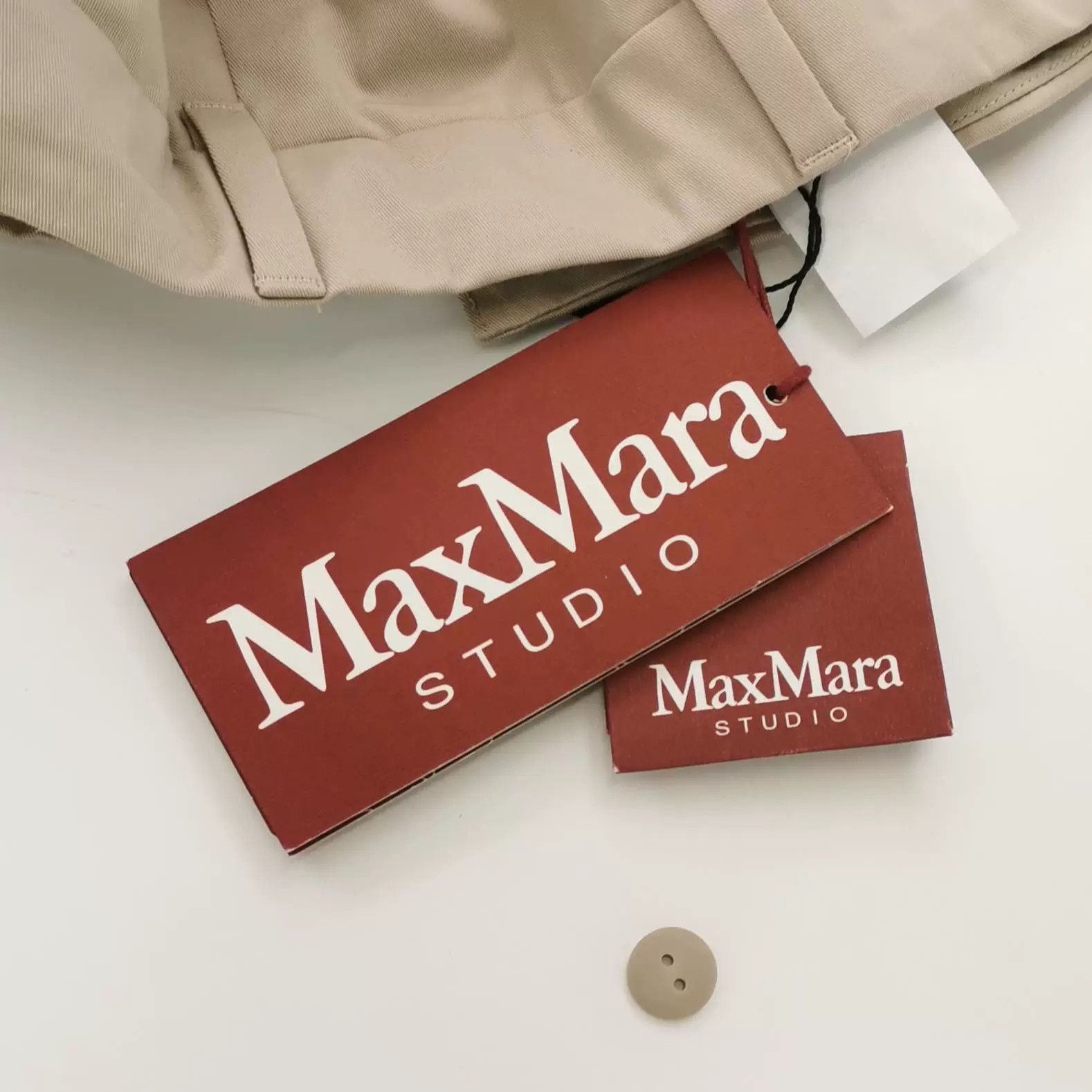 Max Mara Maxmara Studio Cotton Solid Trousers M Size 36" / US 14 / IT 50 - 3 Thumbnail