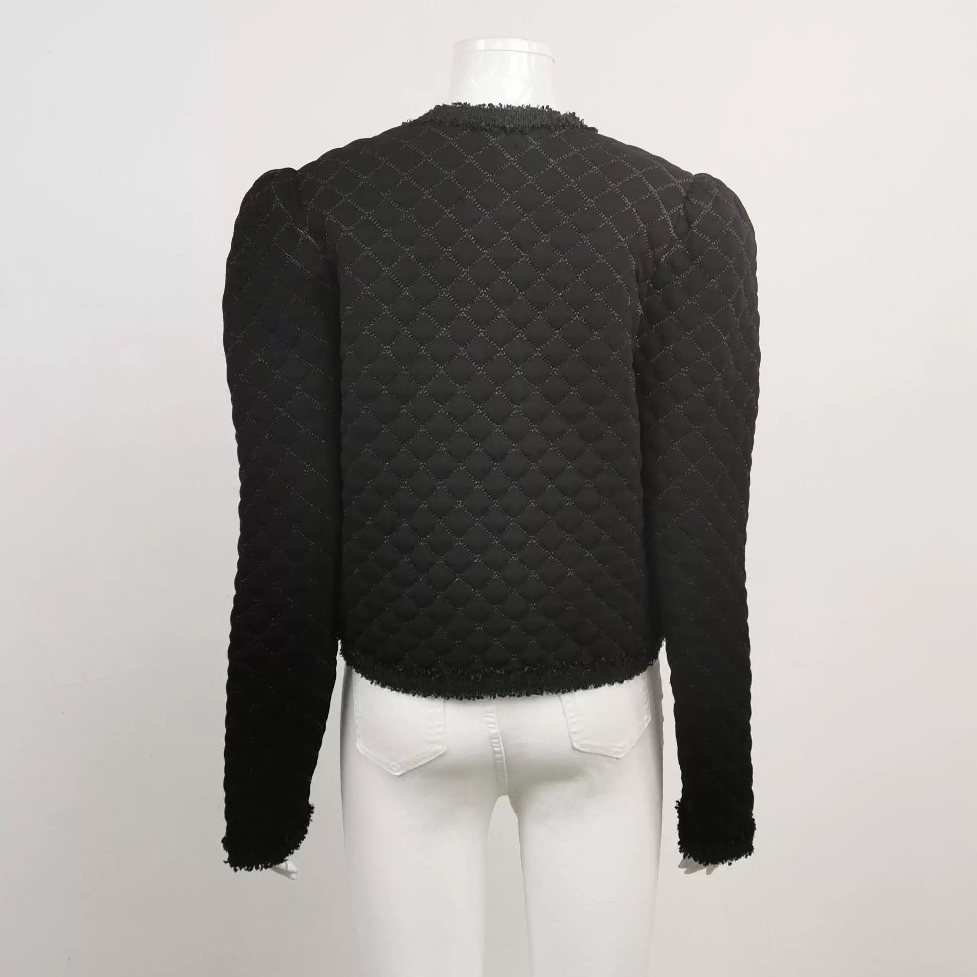 Sandro Sandro Solid Diamond Lattice Long-Sleeve Coat Size L / US 10 / IT 46 - 2 Thumbnail