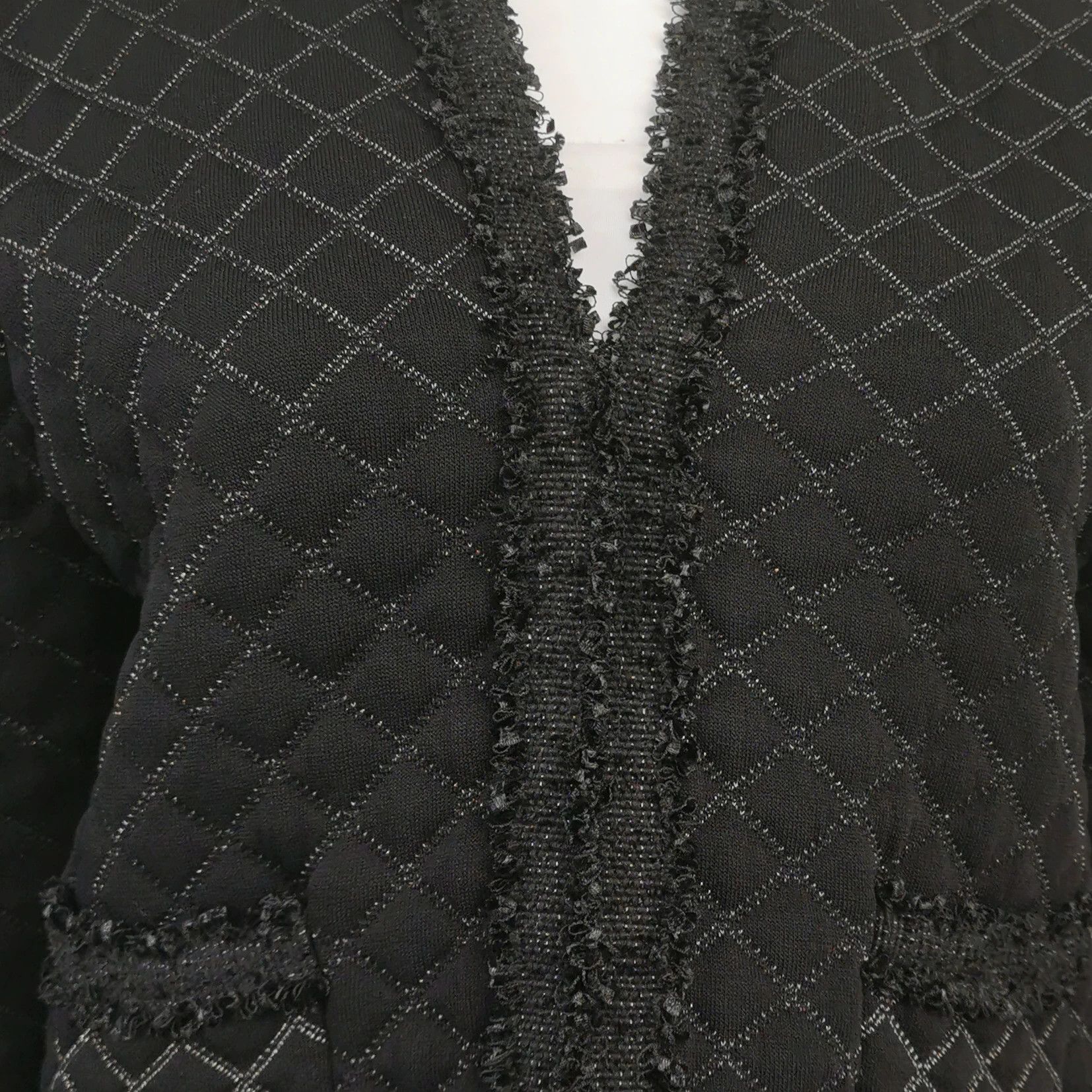 Sandro Sandro Solid Diamond Lattice Long-Sleeve Coat Size L / US 10 / IT 46 - 3 Thumbnail