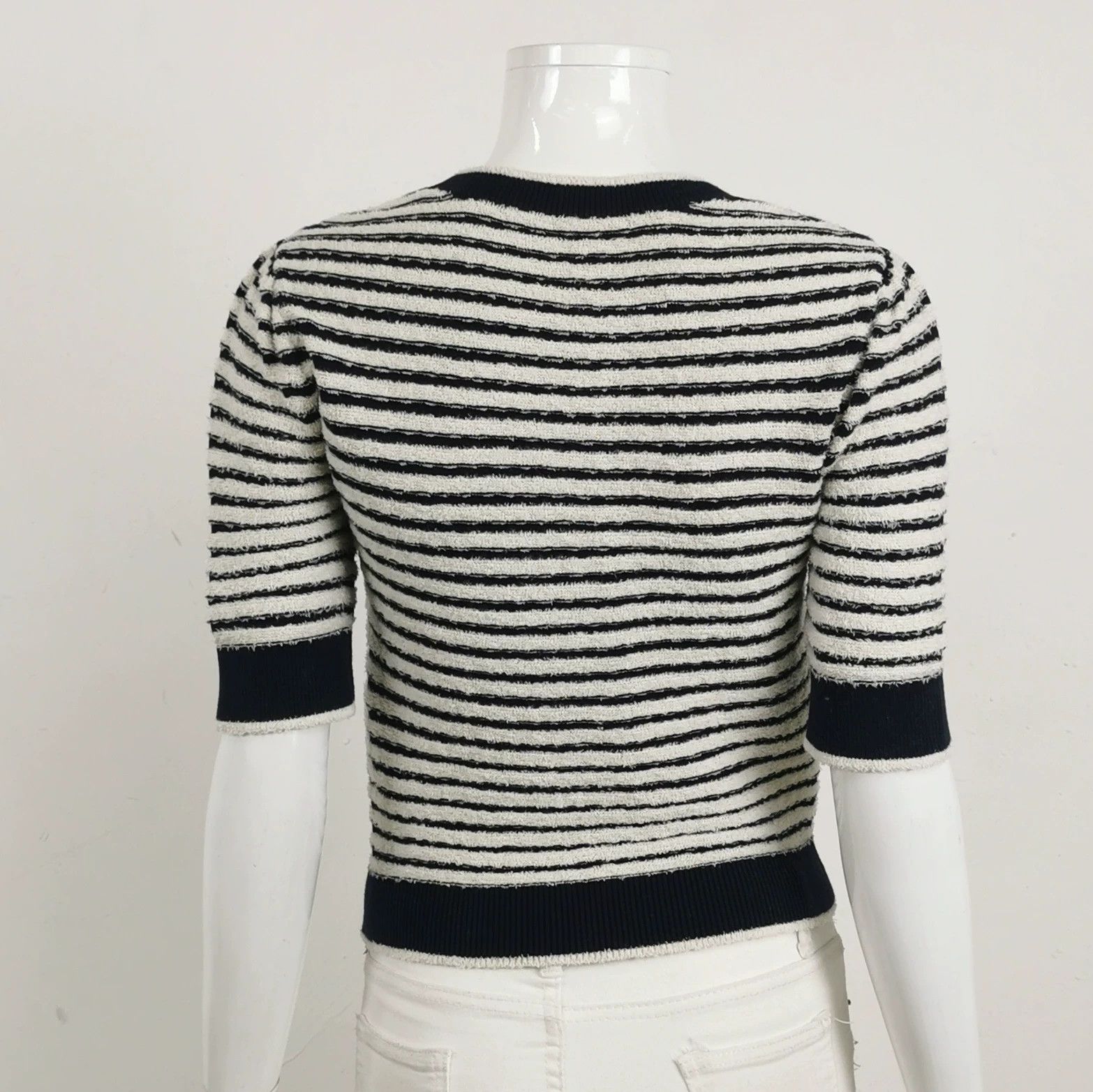Maje Maje Cotton Color-Block Stripe Crewneck Knit Size S / US 4 / IT 40 - 2 Thumbnail