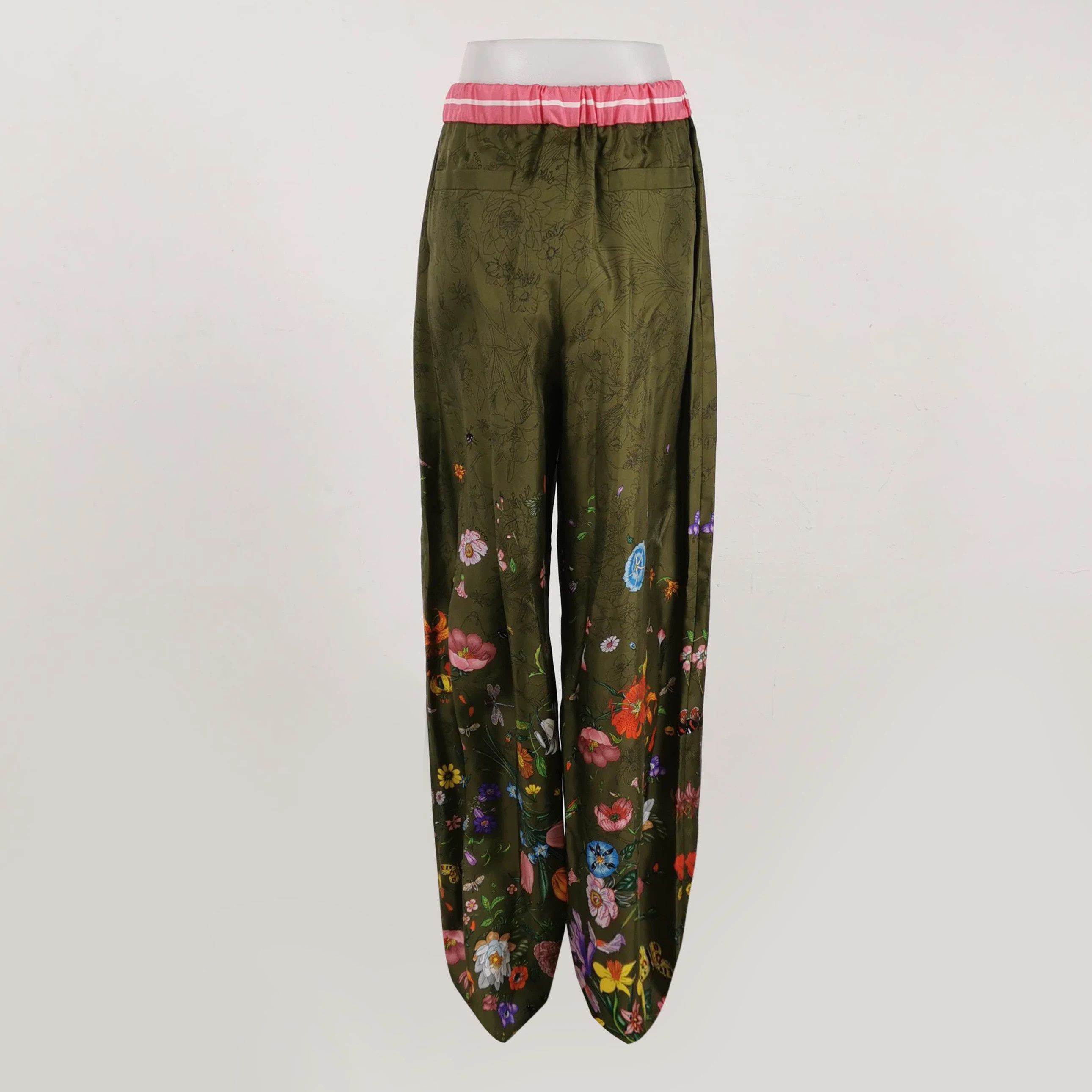 Gucci Gucci Silk Floral Print Trousers 44 Size 42" / US 20 - 2 Thumbnail