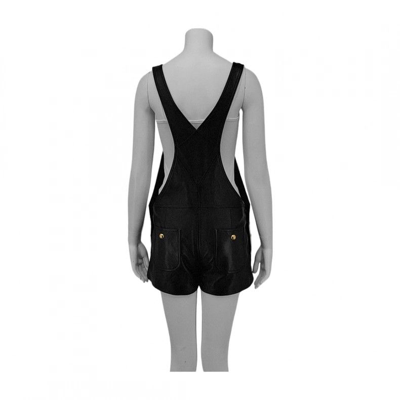 Celine Celine Black Lambskin Overalls M Size 38" / US 16 / IT 52 - 2 Thumbnail