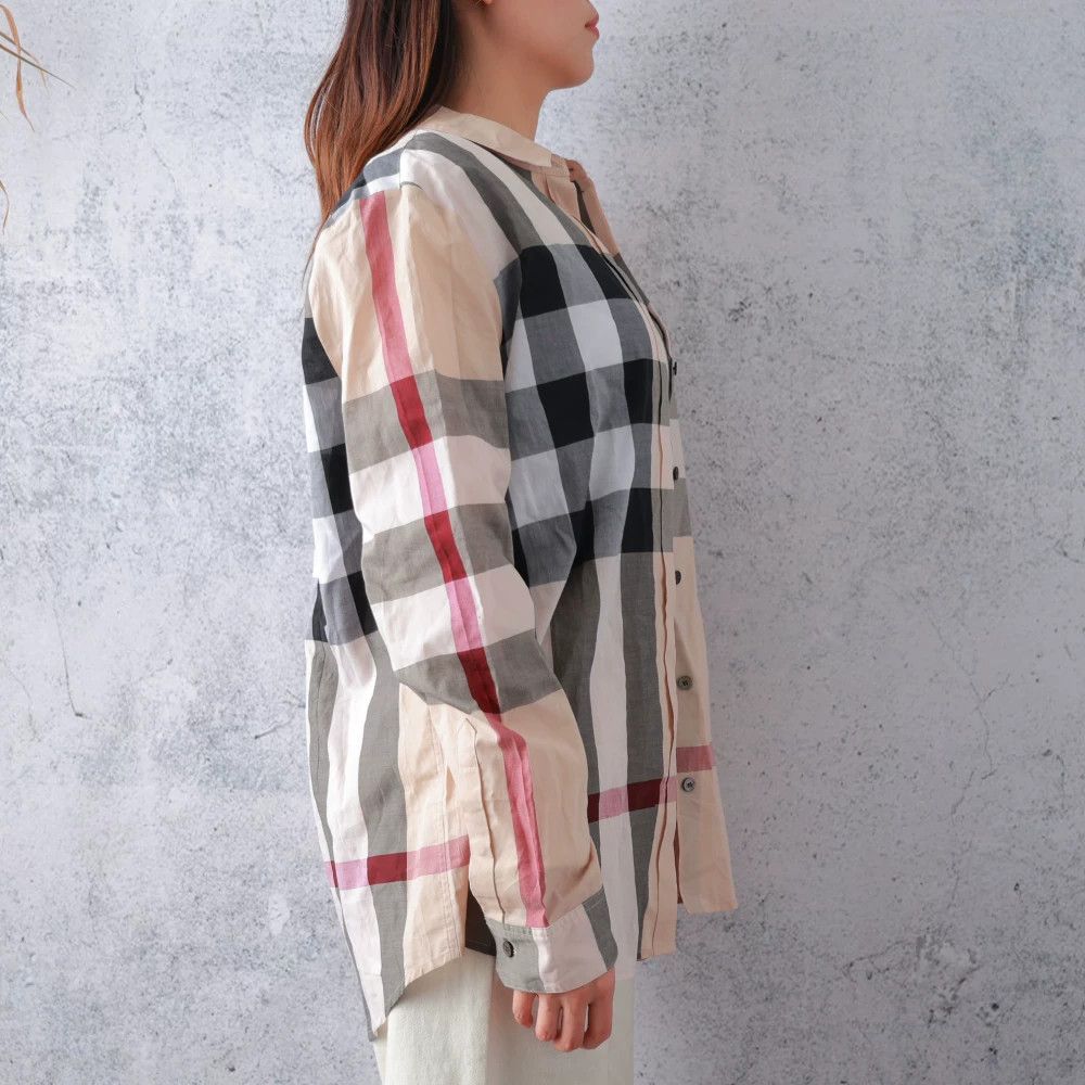 Burberry Burberry Khaki Cotton Classic Plaid Shirt Size M / US 6-8 / IT 42-44 - 2 Thumbnail