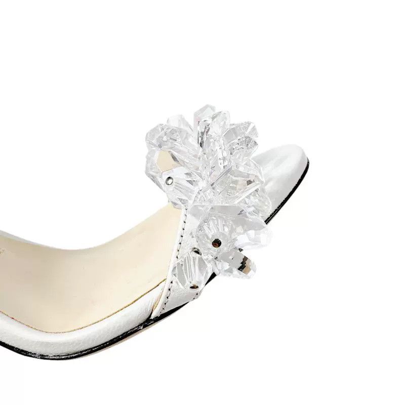Jimmy Choo JIMMY CHOO Women's White High Heels Size US 4 / IT 34 - 5 Thumbnail
