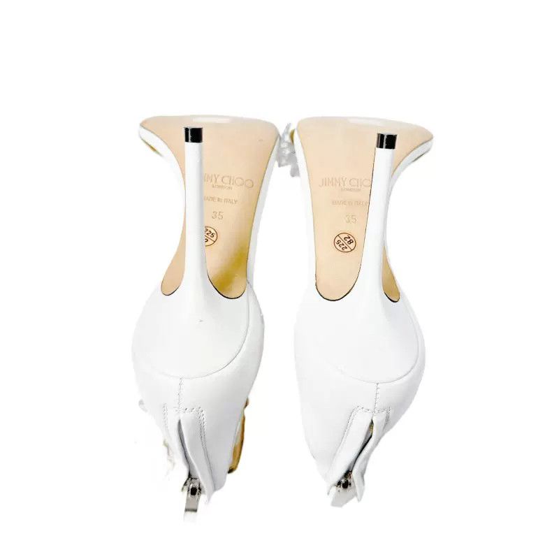 Jimmy Choo JIMMY CHOO Women's White High Heels Size US 4 / IT 34 - 6 Thumbnail