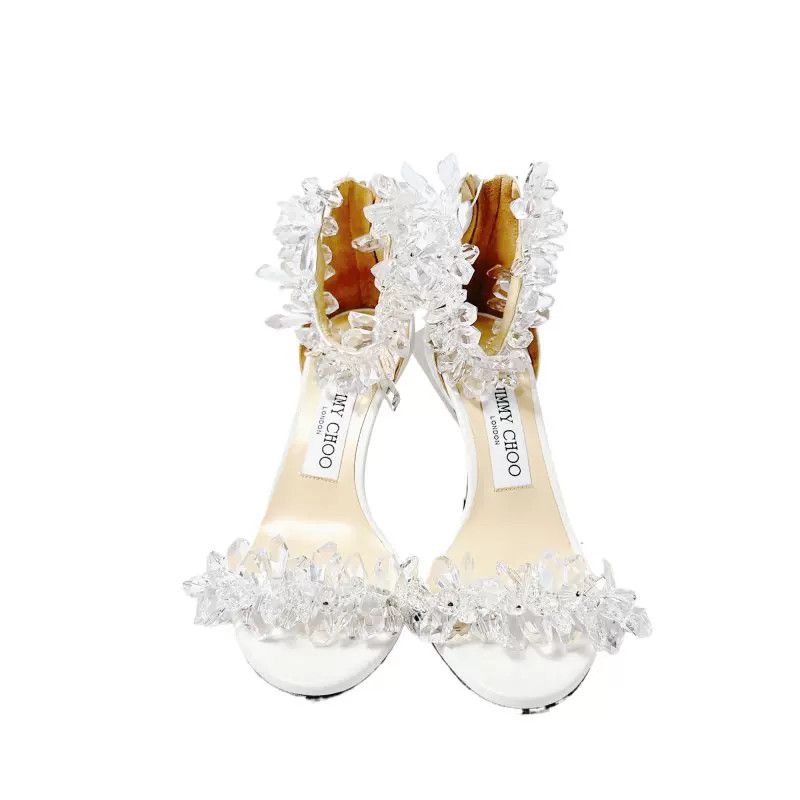 Jimmy Choo JIMMY CHOO Women's White High Heels Size US 4 / IT 34 - 3 Thumbnail