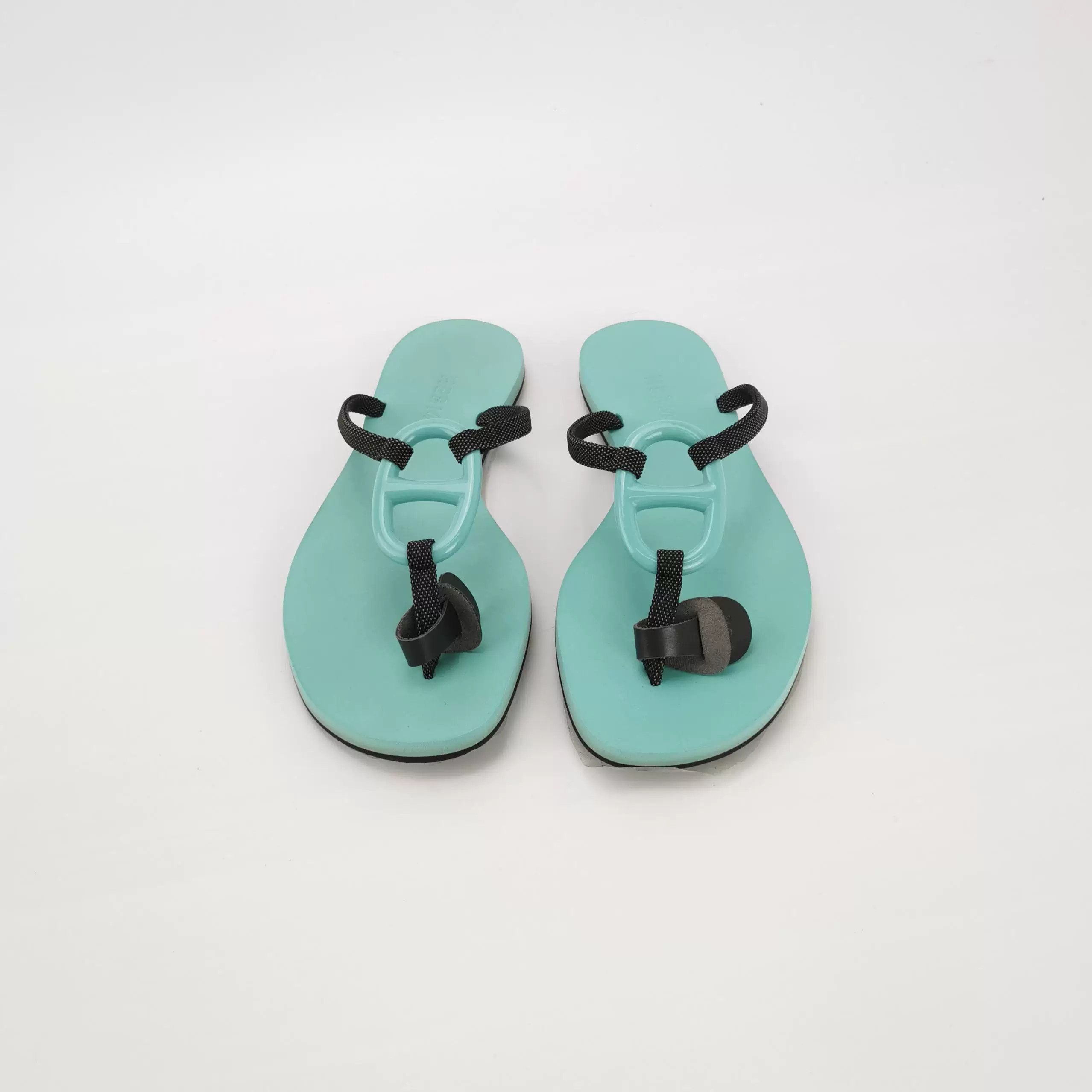 Hermes Hermes Nylon Color-Block Pig Nose Thong Sandals Size US 5.5 / IT 35.5 - 3 Thumbnail