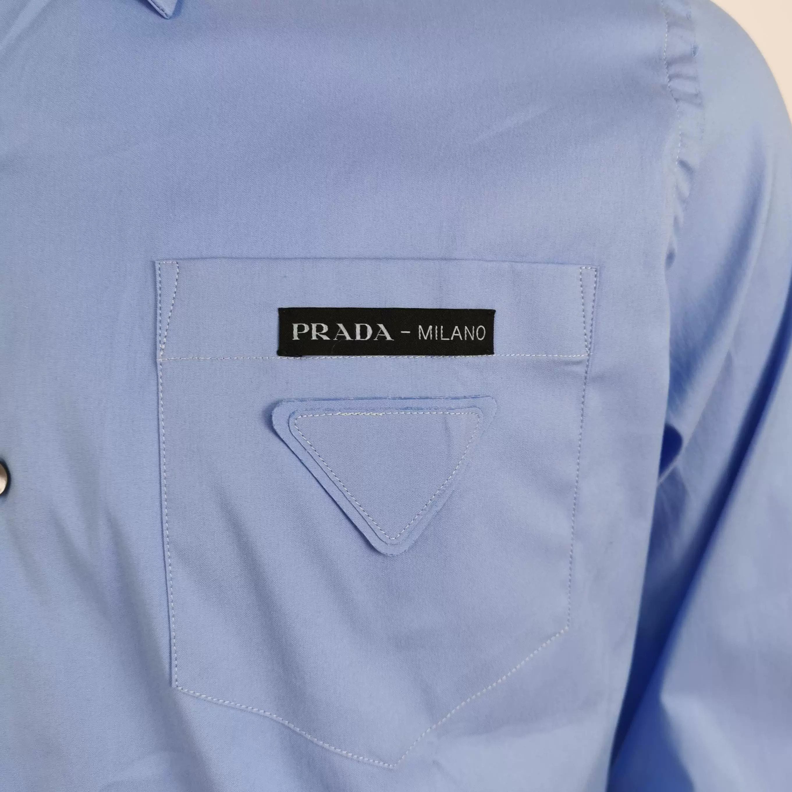 Prada Prada Cotton Lapel Shirt Size 40 Size US M / EU 48-50 / 2 - 3 Thumbnail
