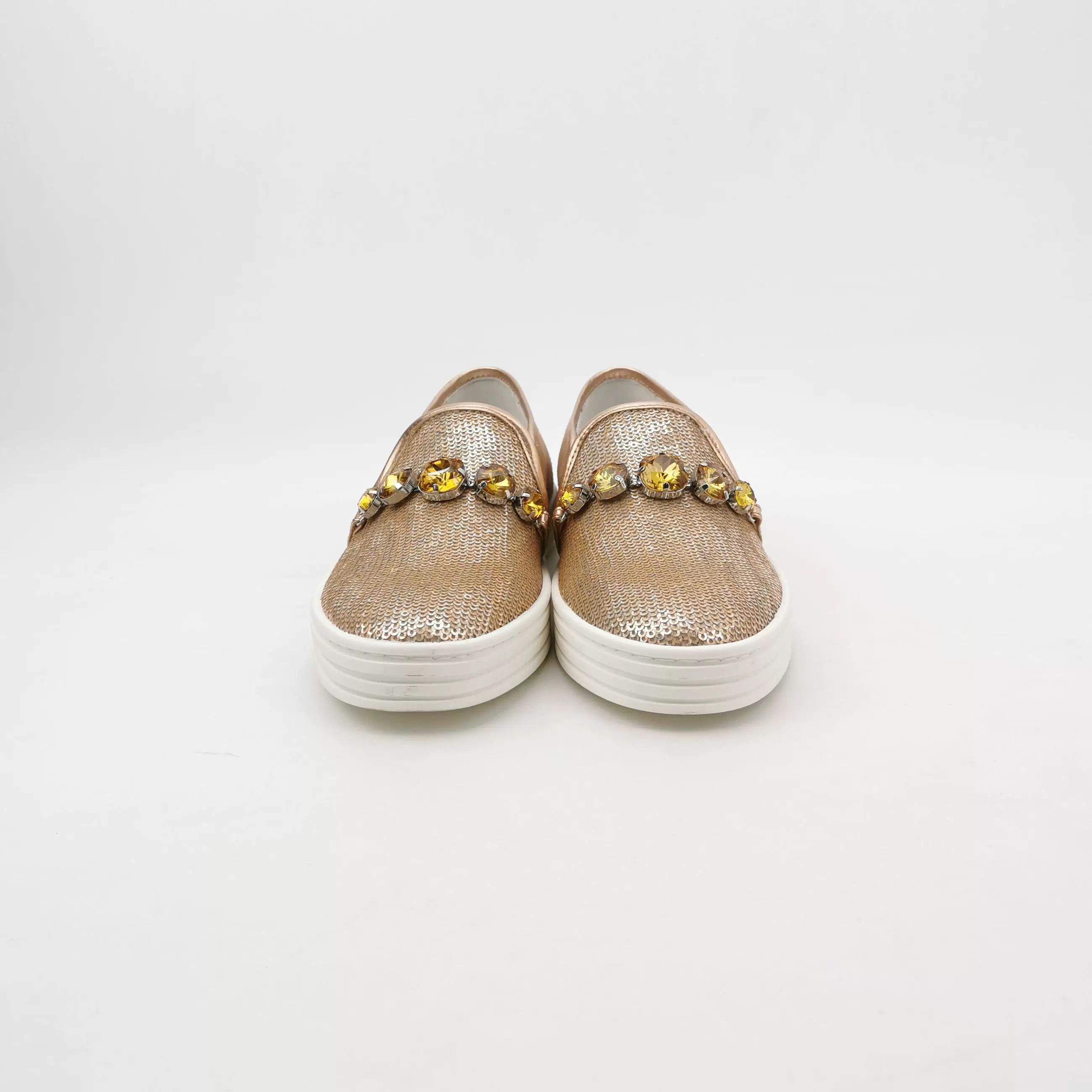 Hogan Hogan Suede Rhinestone Sequin Casual Shoes Size US 4.5 / IT 34.5 - 3 Thumbnail