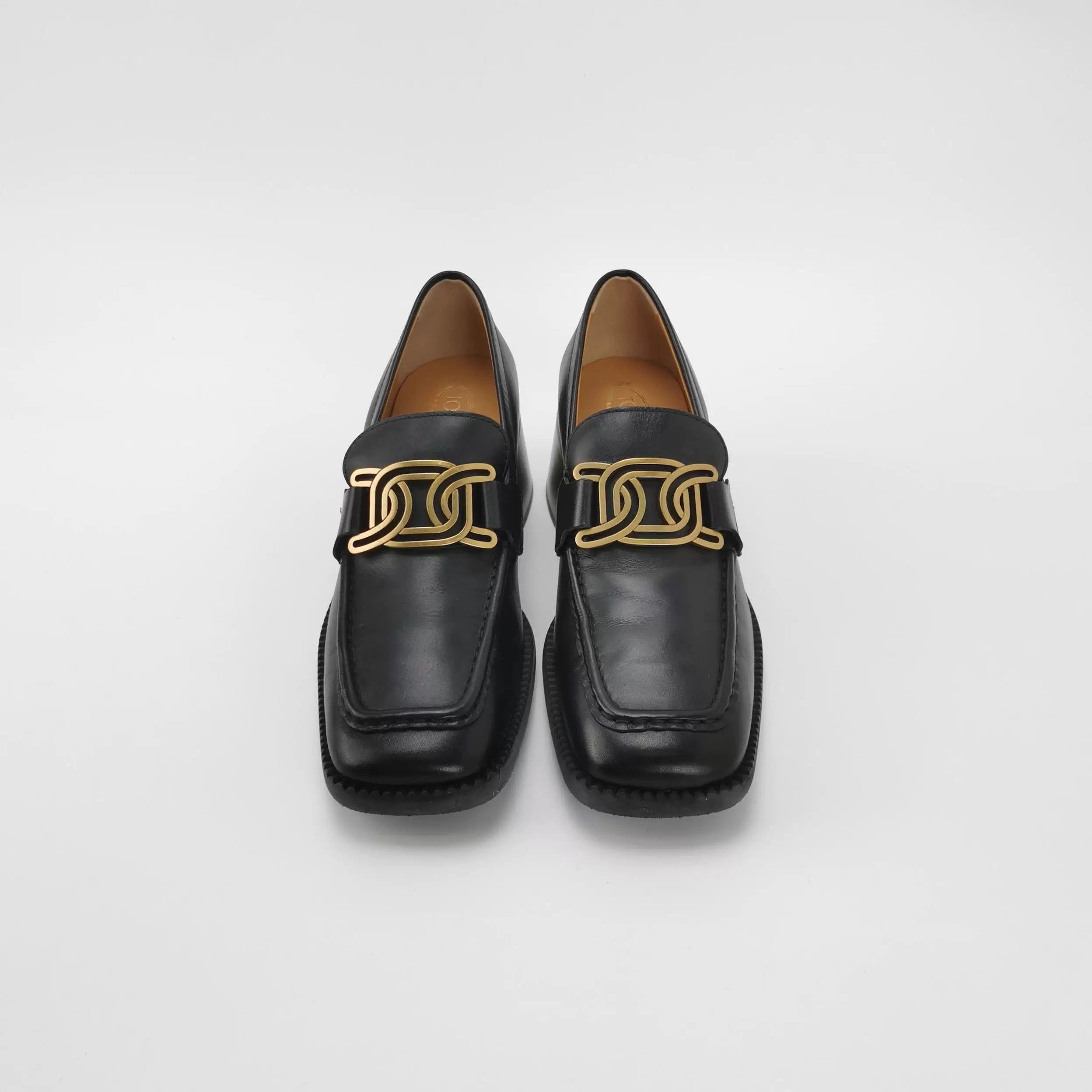 Tod's Tod's Leather Metal Buckle Low-Heel Shoes Size US 7.5 / IT 37.5 - 3 Thumbnail