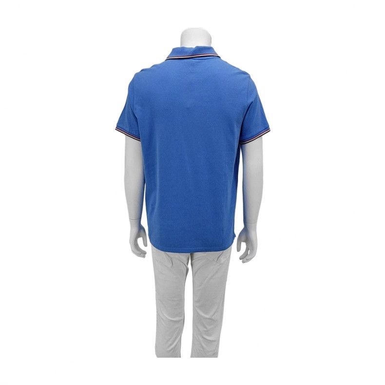 Moncler Moncler Blue Cotton Polo Short Sleeve XL Size US XL / EU 56 / 4 - 2 Thumbnail