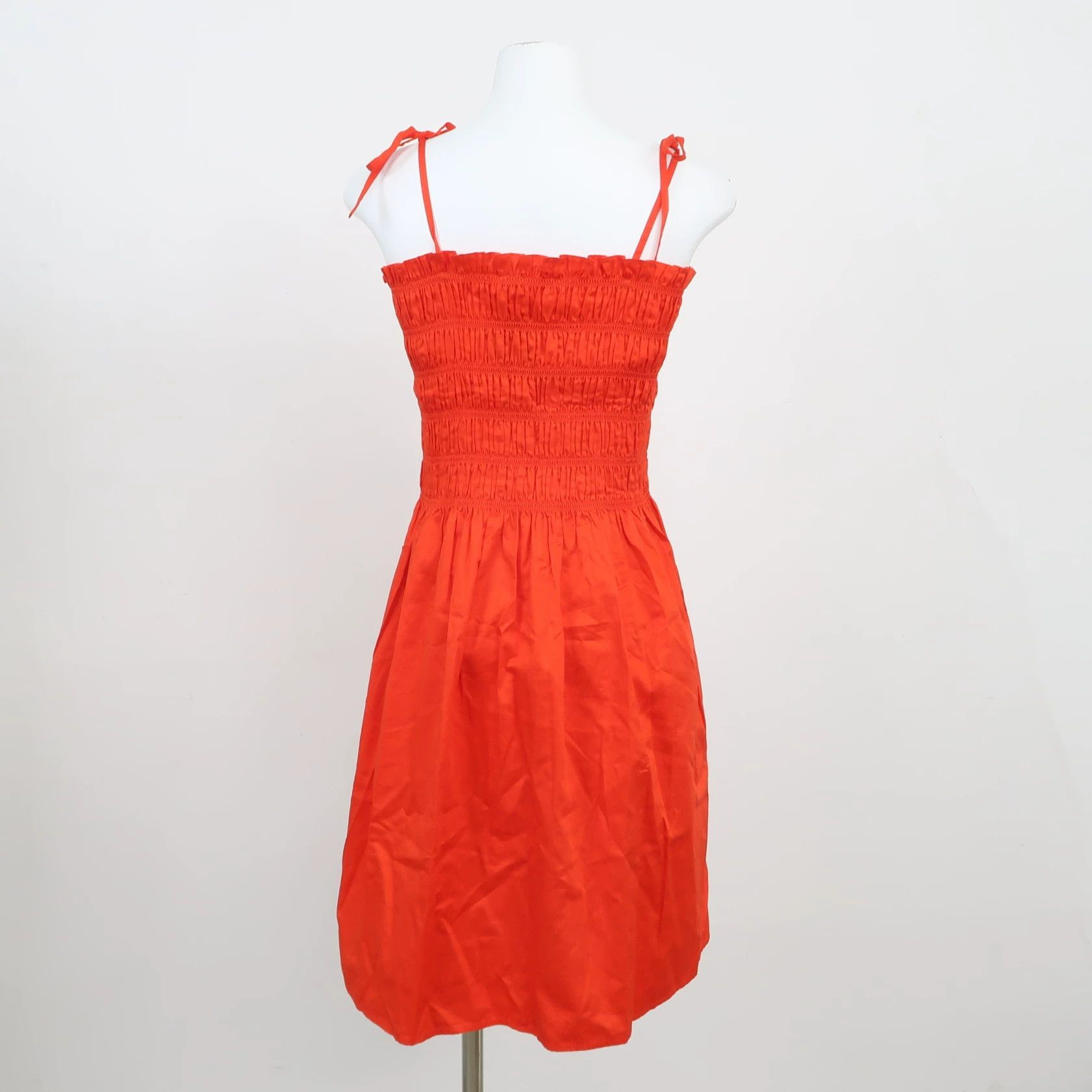 Tory Burch Tory Burch Cotton Solid Ruched Camisole Dress Size XS / US 0-2 / IT 36-38 - 2 Thumbnail