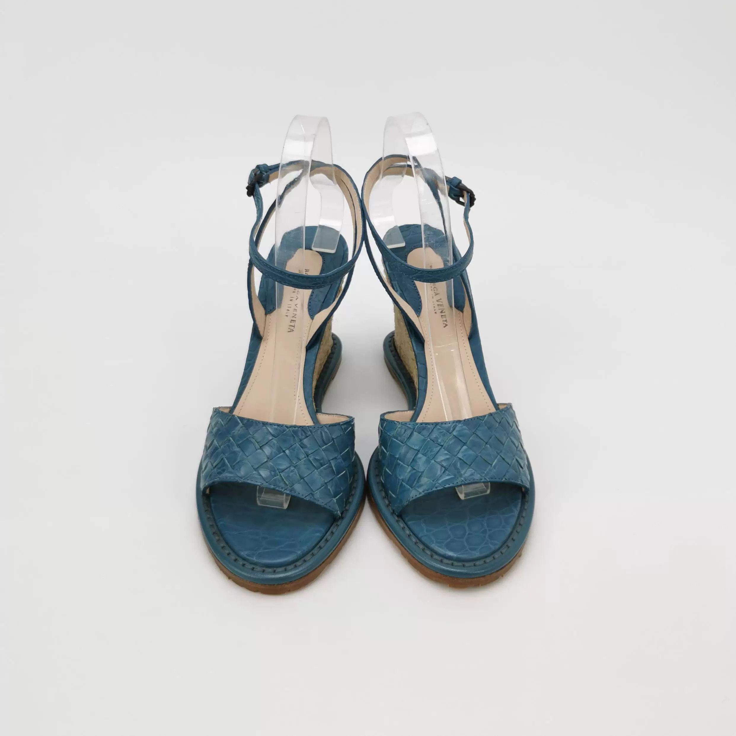 Bottega Veneta Bottega Veneta Crocodile Woven Wedge Sandals 37 Size US 6 / IT 36 - 3 Thumbnail