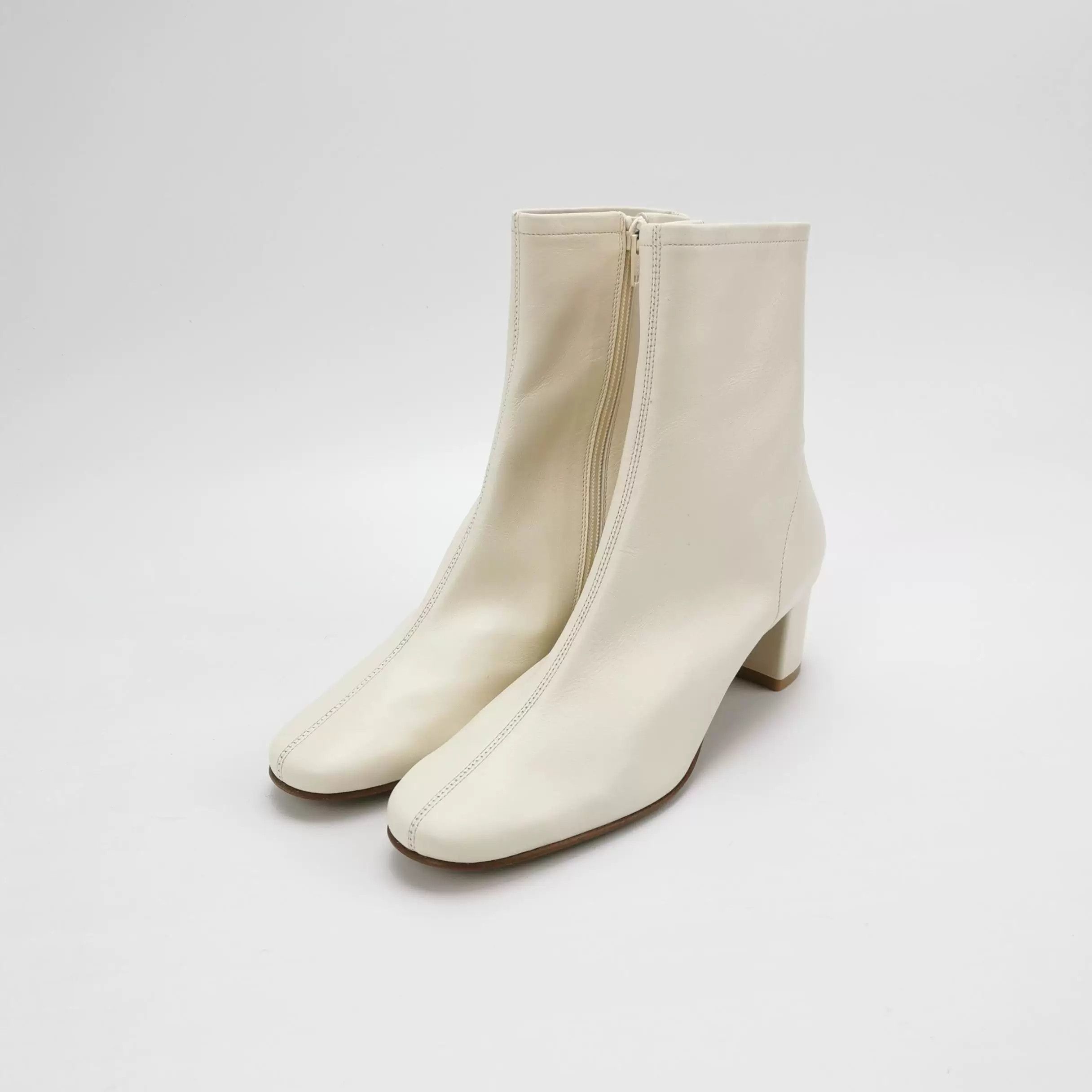 By Far By Far Sofia Leather Zip Ankle Boots Size US 7 / IT 37 - 2 Thumbnail