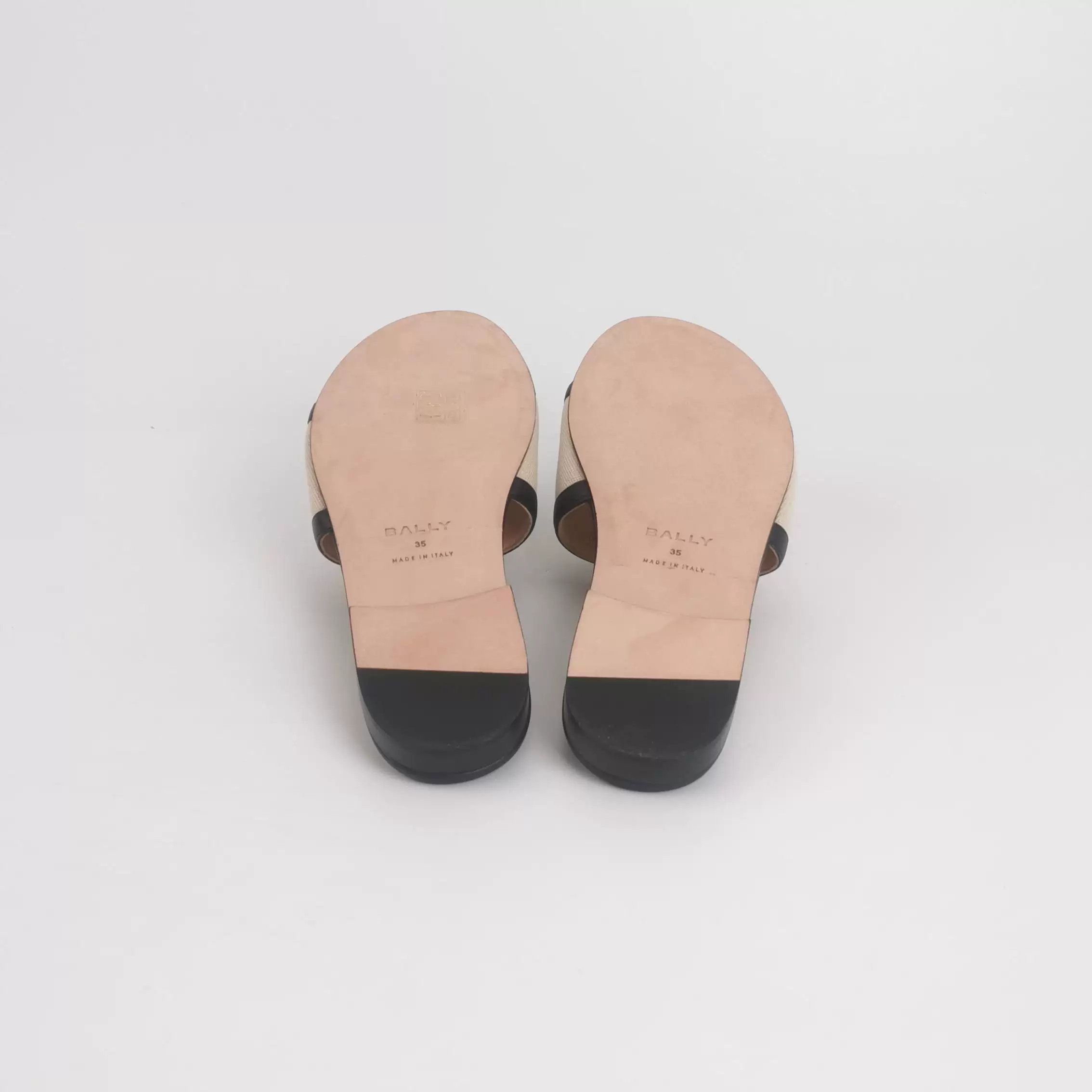 Bally Bally Sheepskin Canvas Logo Slippers 35 Size US 4 / IT 34 - 5 Thumbnail