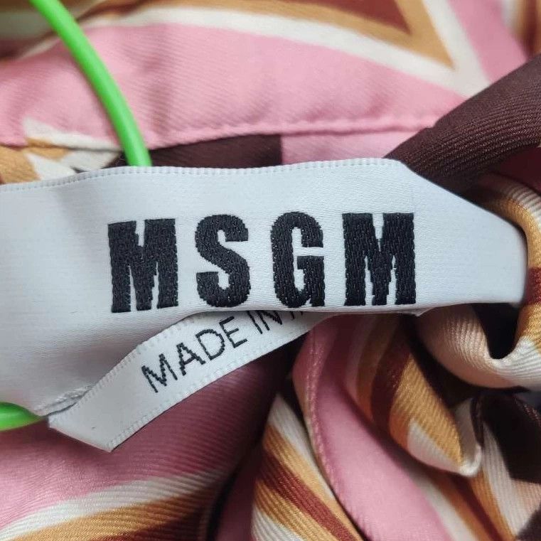 MSGM MSGM Colorblock Print Tie Long Sleeve Dress Size S / US 4 / IT 40 - 4 Thumbnail