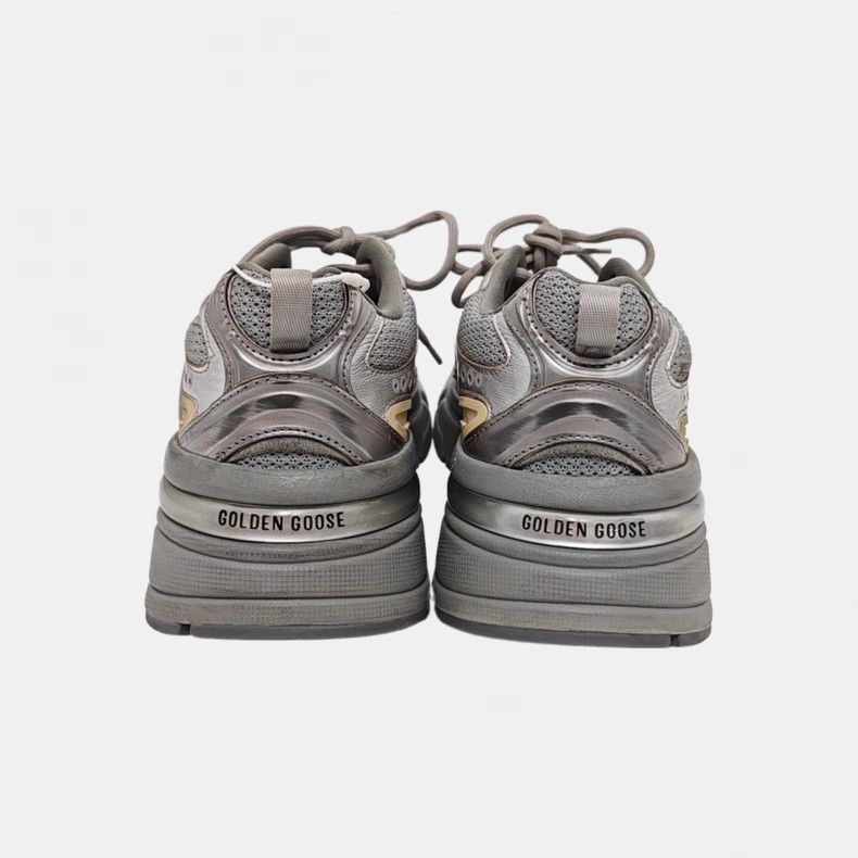 Golden Goose Golden Goose Silver Leather Fabric Sneakers Size US 7 / IT 37 - 3 Thumbnail