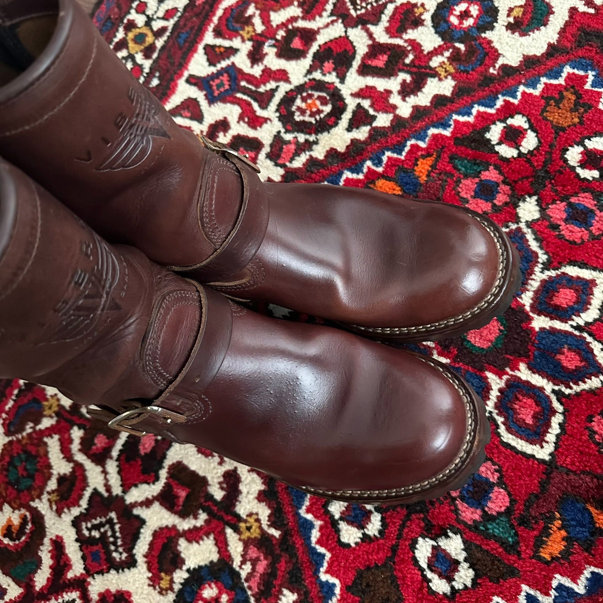 Viberg Viberg Engineer Boots Red Leather 8E Size US 8 / EU 41 - 6 Thumbnail