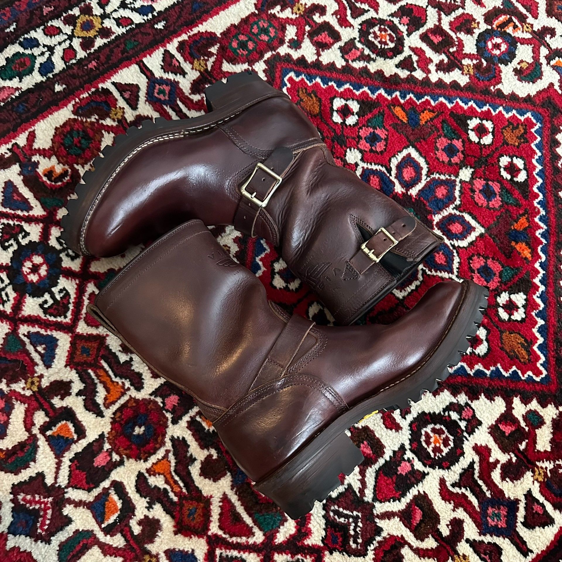 Viberg Viberg Engineer Boots Red Leather 8E Size US 8 / EU 41 - 8 Thumbnail