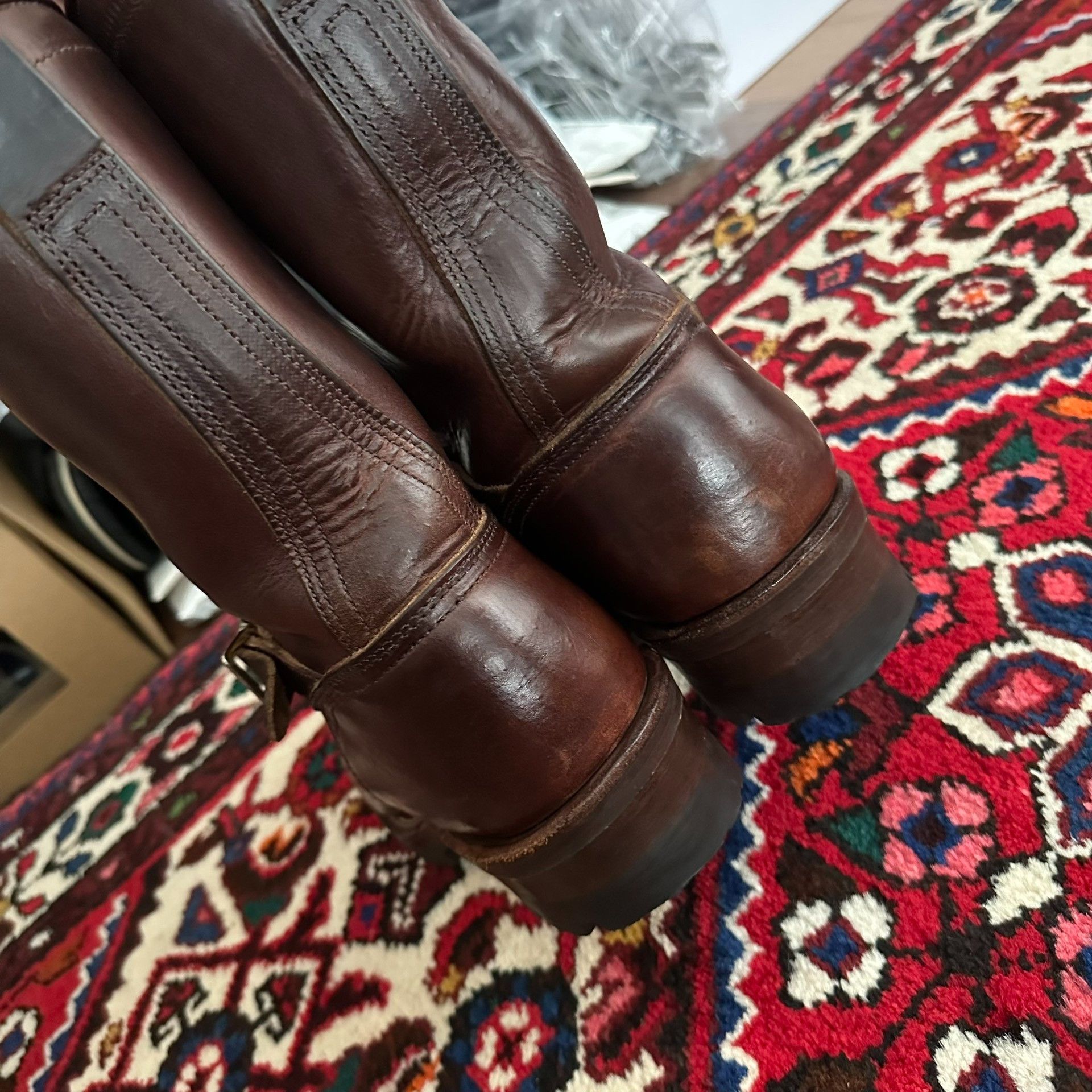 Viberg Viberg Engineer Boots Red Leather 8E Size US 8 / EU 41 - 3 Thumbnail