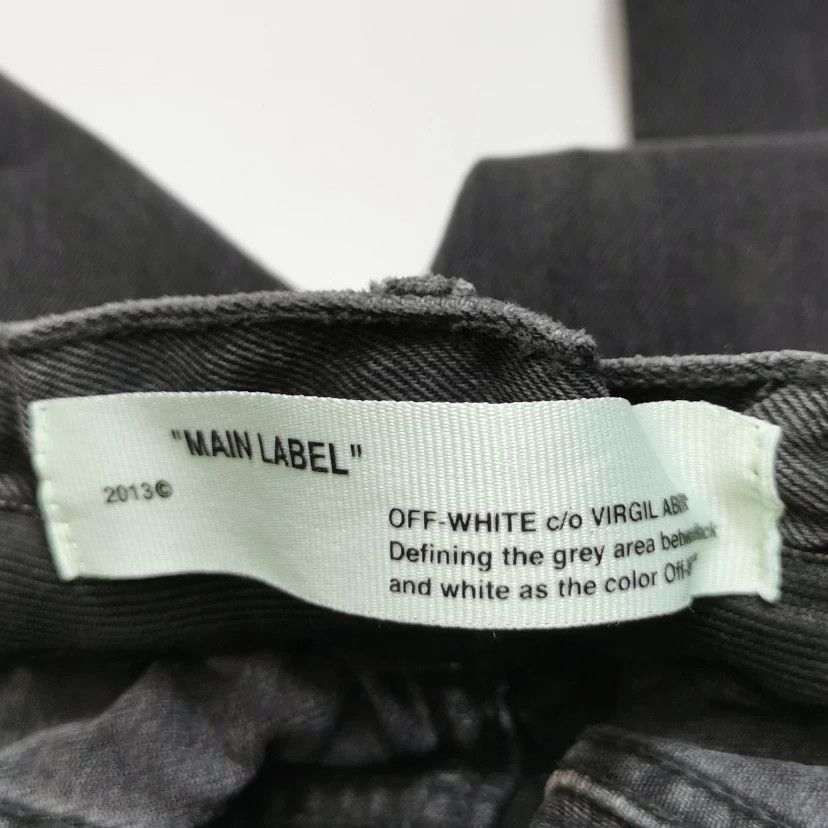 Off-White Off-White Cotton Logo Straight-Leg Pants Size US 34 / EU 50 - 4 Thumbnail