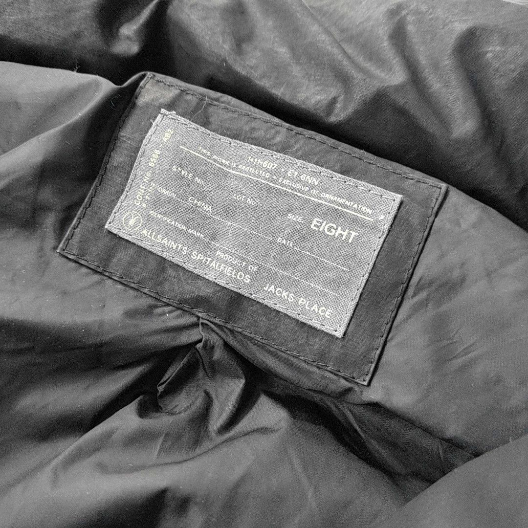 Allsaints ALLSAINTS Women's Black Short Winter Down Jacket Size S / US 4 / IT 40 - 8 Thumbnail