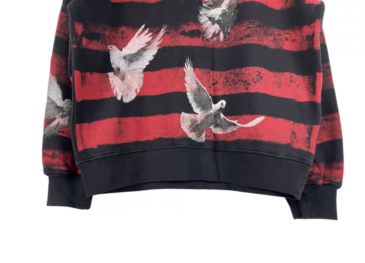 Amiri Red Striped Dove Print Sweatshirt Size US M / EU 48-50 / 2 - 4 Thumbnail