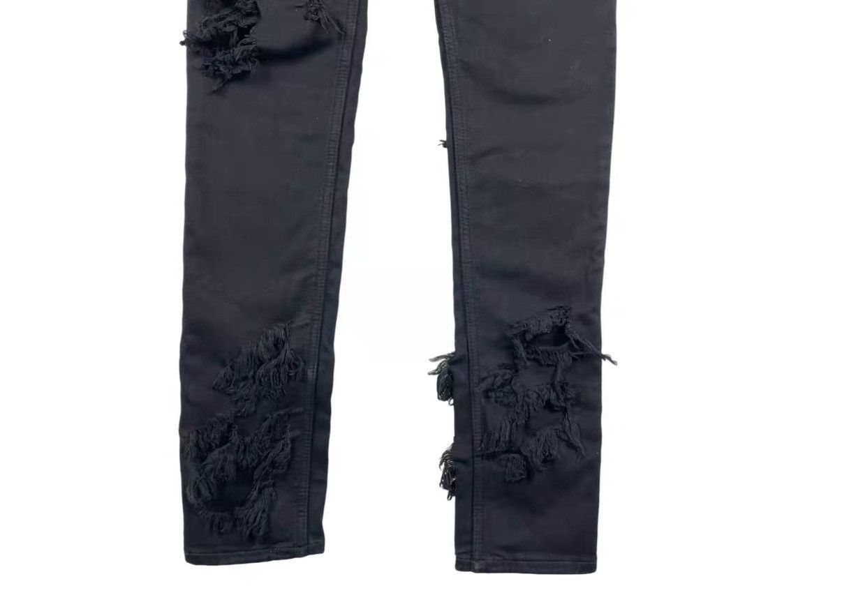 Rick Owens Black Distressed Denim Jeans Size 26 Size US 26 / EU 42 - 4 Thumbnail