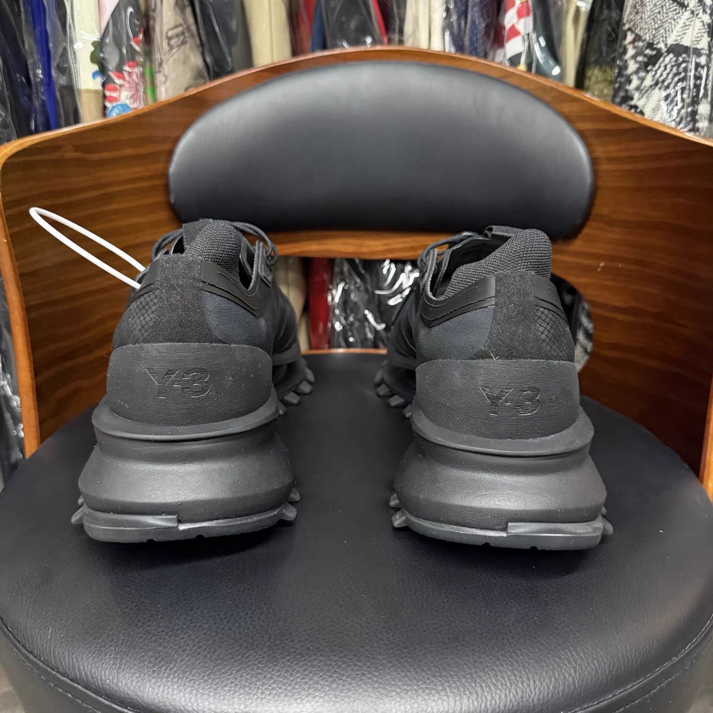 Y-3 Black Athletic Sneakers with Chunky Sole Size US 11.5 / EU 44-45 - 3 Thumbnail