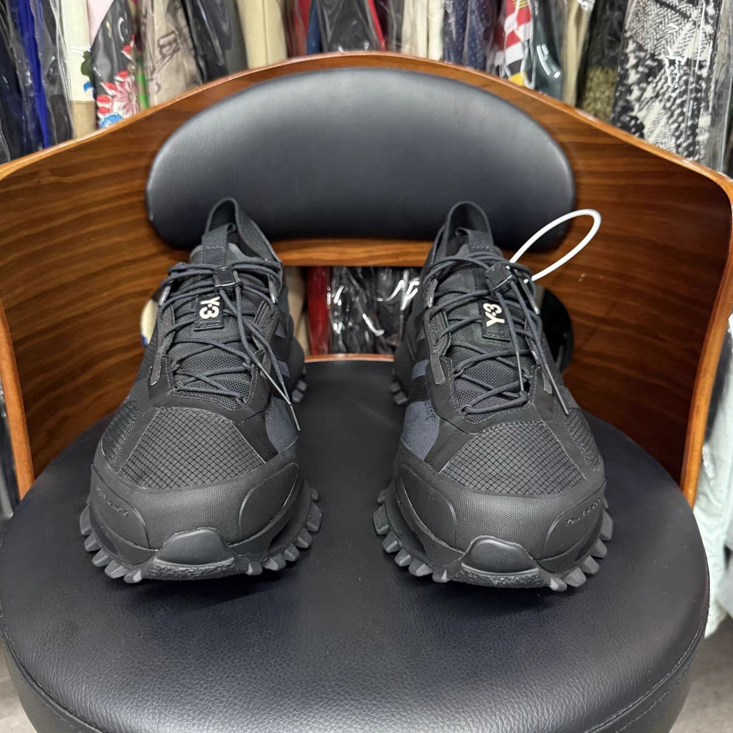 Y-3 Black Athletic Sneakers with Chunky Sole Size US 11.5 / EU 44-45 - 2 Thumbnail