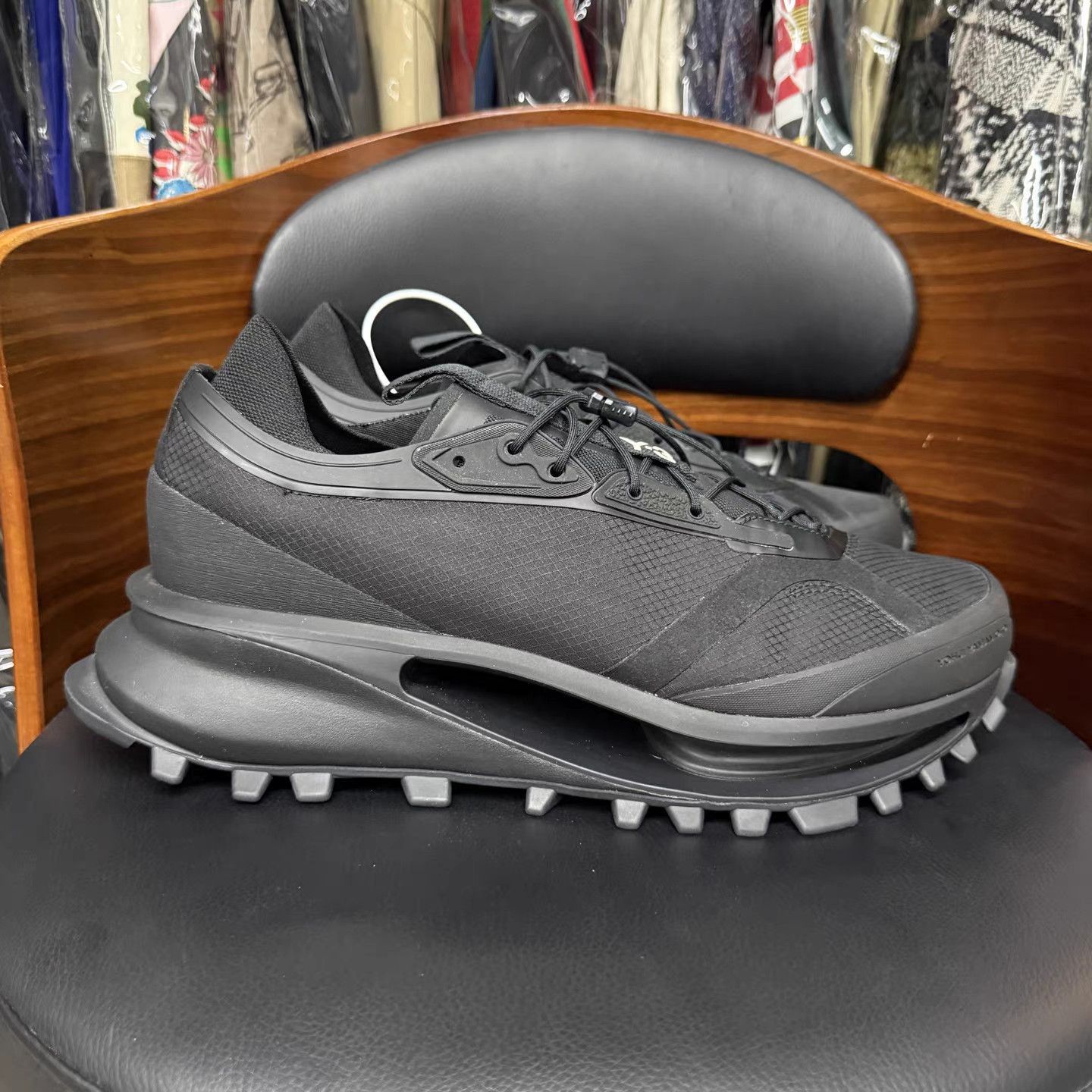 Y-3 Black Athletic Sneakers with Chunky Sole Size US 11.5 / EU 44-45 - 4 Thumbnail