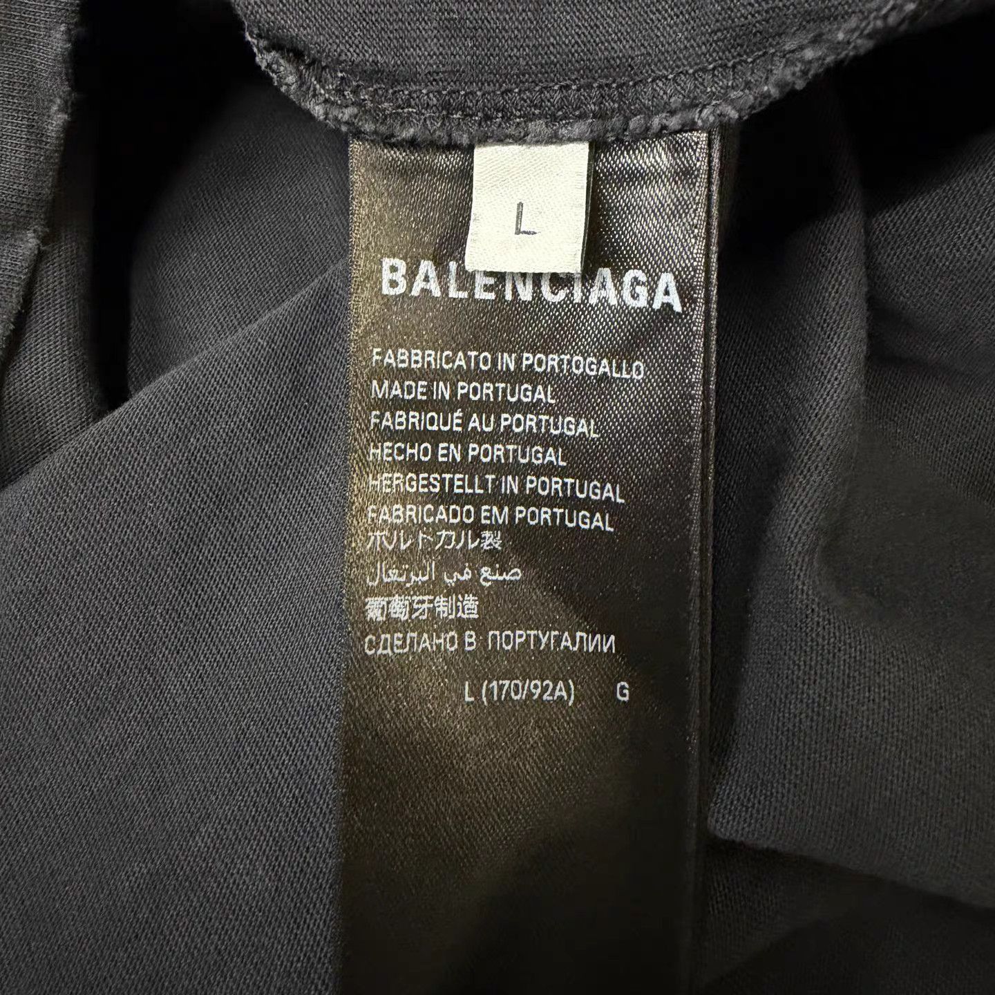 Balenciaga Black Short Sleeve Graphic T-Shirt Size US L / EU 52-54 / 3 - 3 Thumbnail