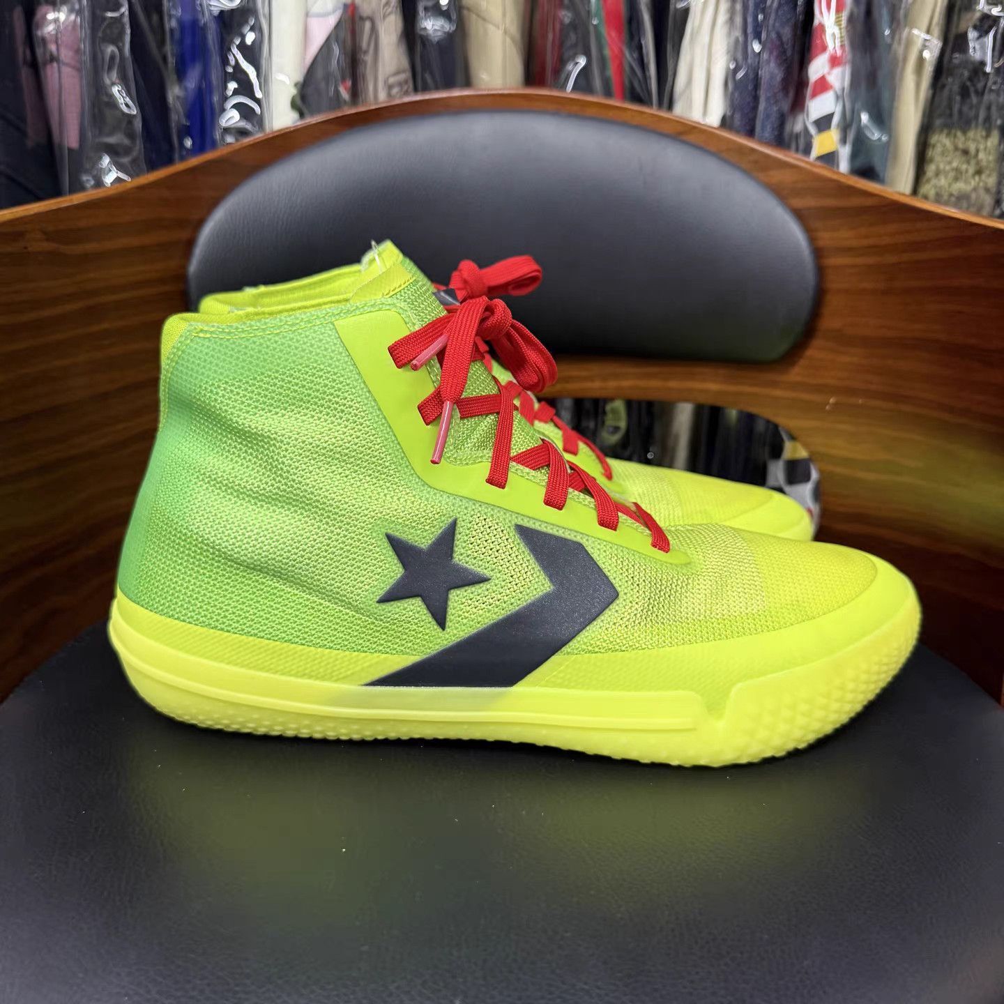 Converse Yellow High-Top Sneakers Size 11.5 Size US 11.5 / EU 44-45 - 4 Thumbnail