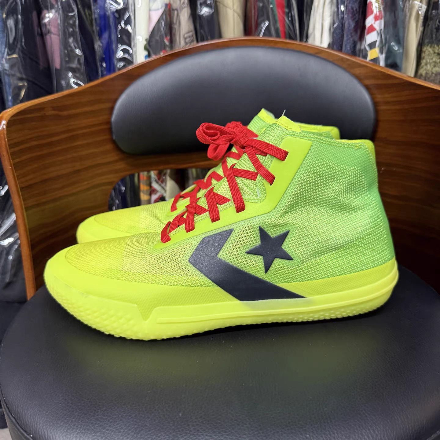 Converse Yellow High-Top Sneakers Size 11.5 Size US 11.5 / EU 44-45 - 6 Thumbnail