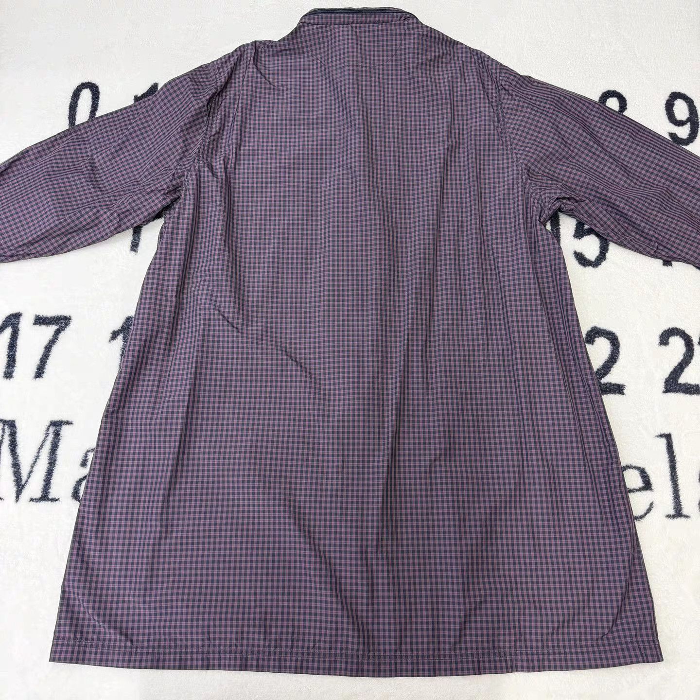 Balenciaga Purple Checked Long Coat Size S Size US S / EU 44-46 / 1 - 3 Thumbnail