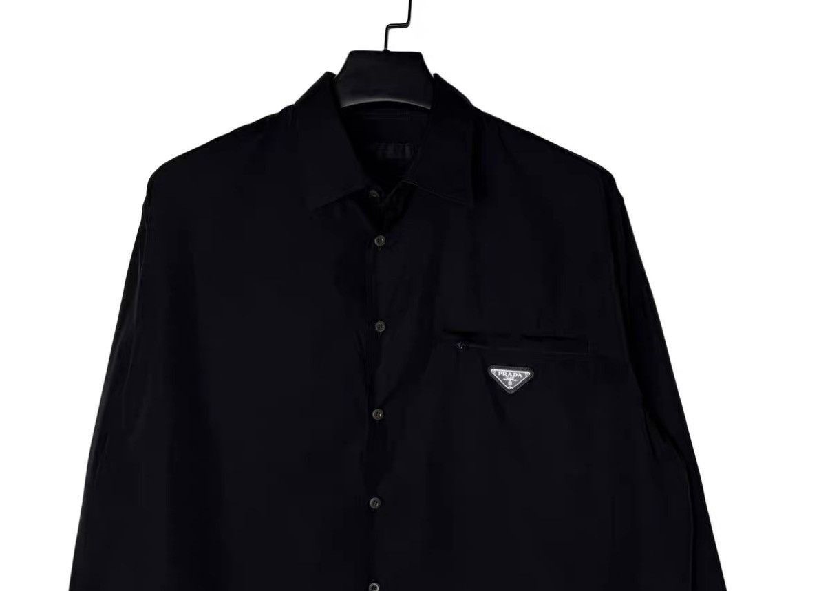 Prada Black Long Sleeve Button-Up Shirt XL Size US XL / EU 56 / 4 - 4 Thumbnail
