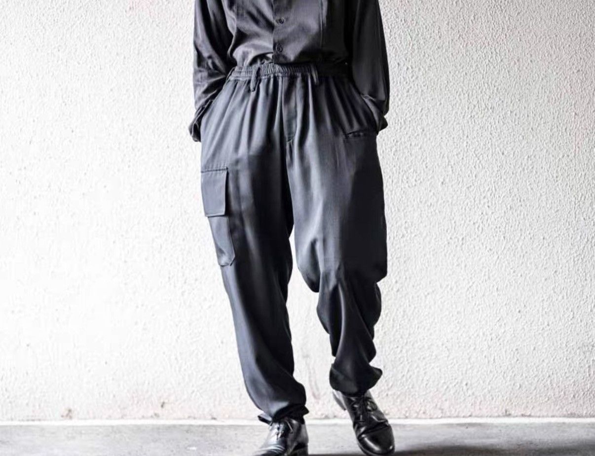 Yohji Yamamoto Black Cargo Pants with Multiple Pockets Size US 34 / EU 50 - 7 Thumbnail