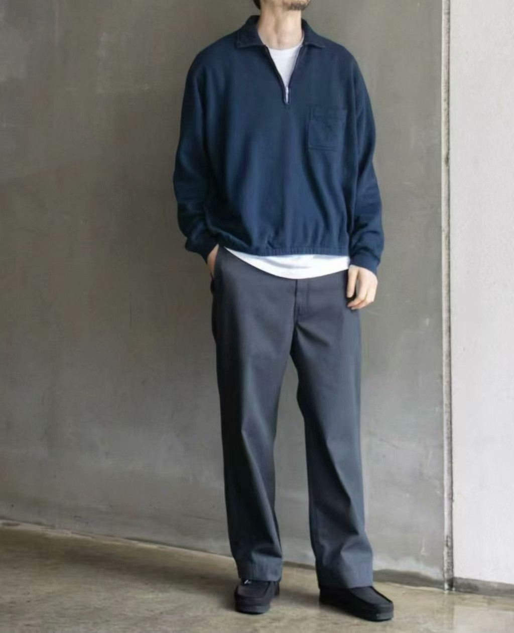 A.PRESSE a.presse 26ss Vintage Half Zip Sweatshirt Size US M / EU 48-50 / 2 - 9 Thumbnail