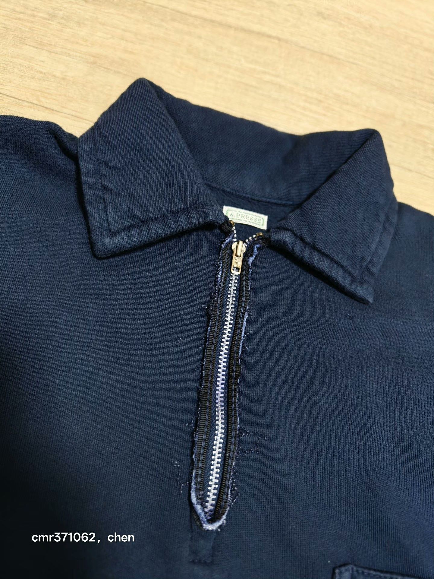 A.PRESSE a.presse 26ss Vintage Half Zip Sweatshirt Size US M / EU 48-50 / 2 - 4 Thumbnail